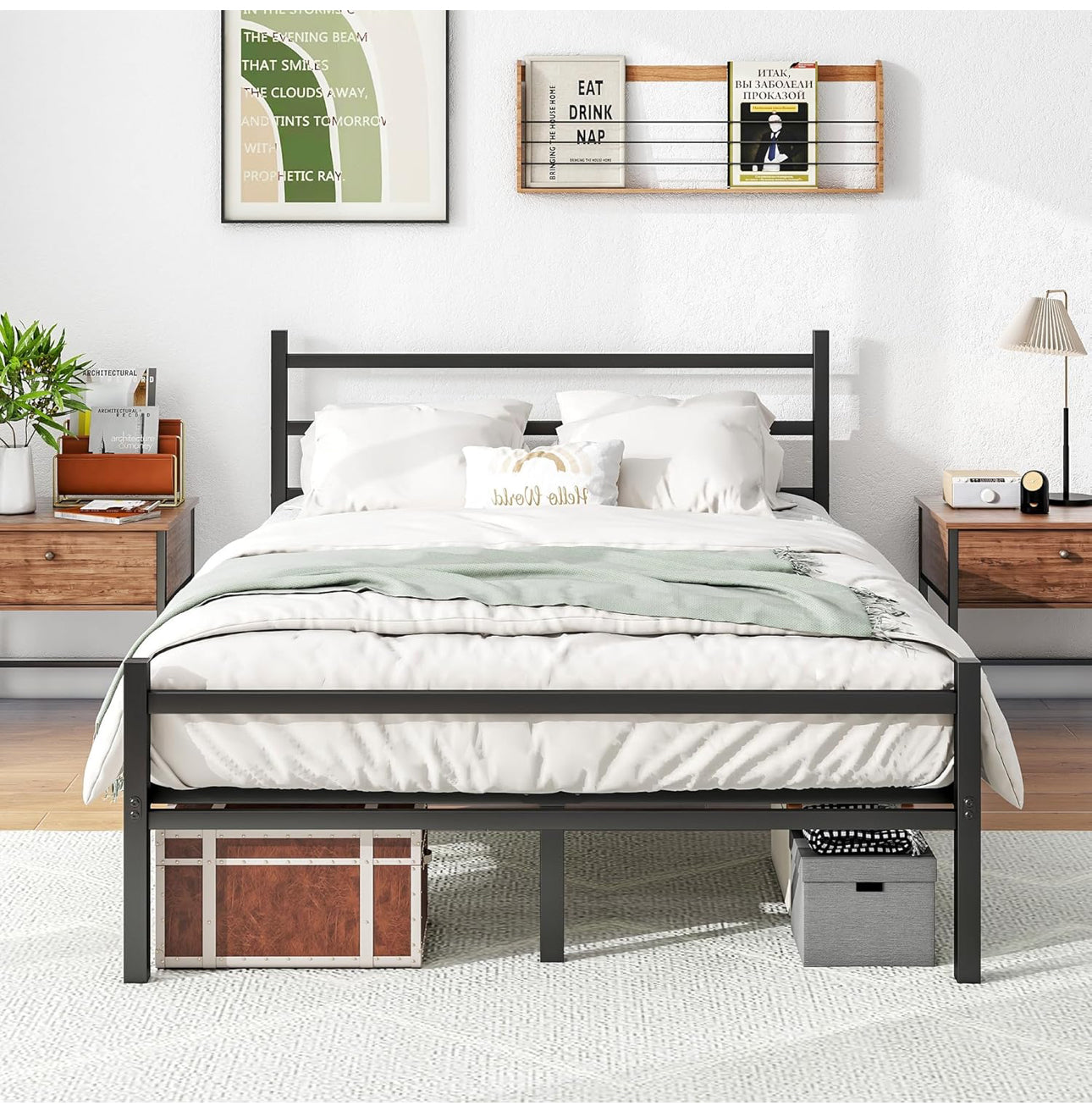 Double Bed Frames Solid Metal Bed Frame Double Bed