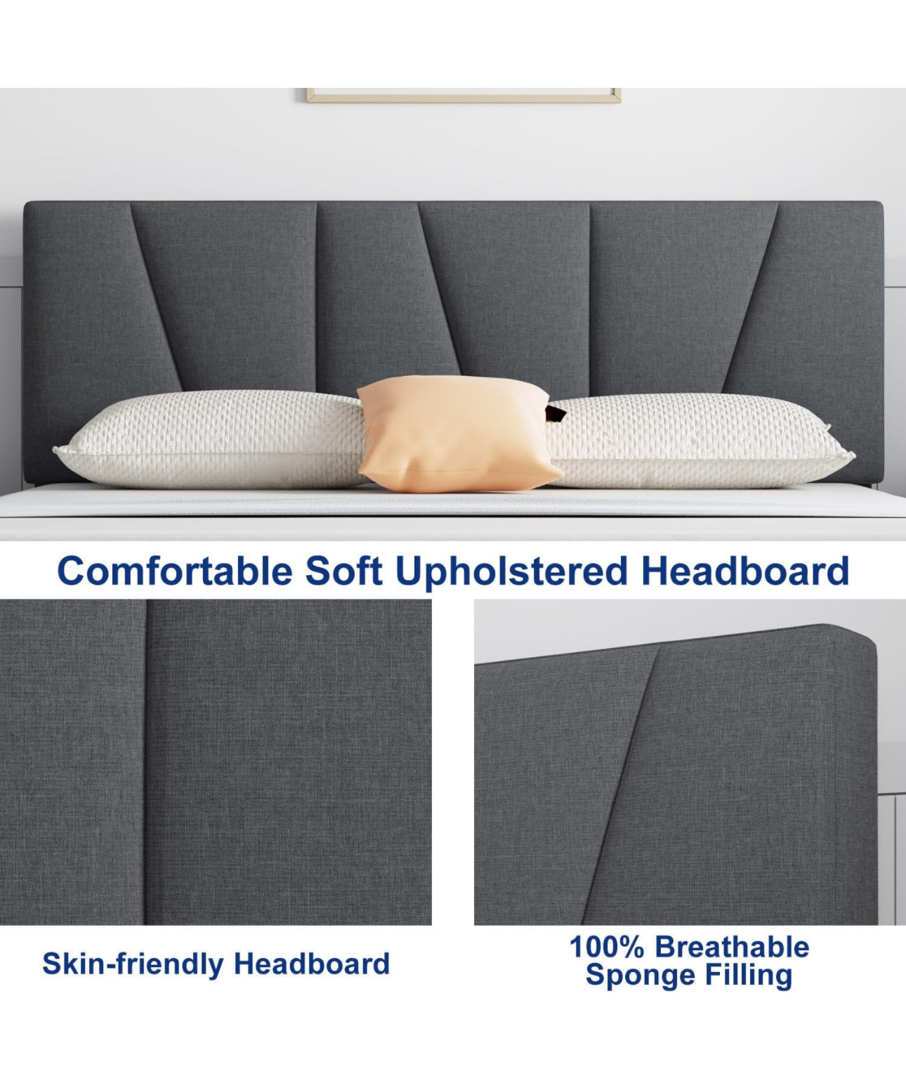 Double Bed Frame Upholstered