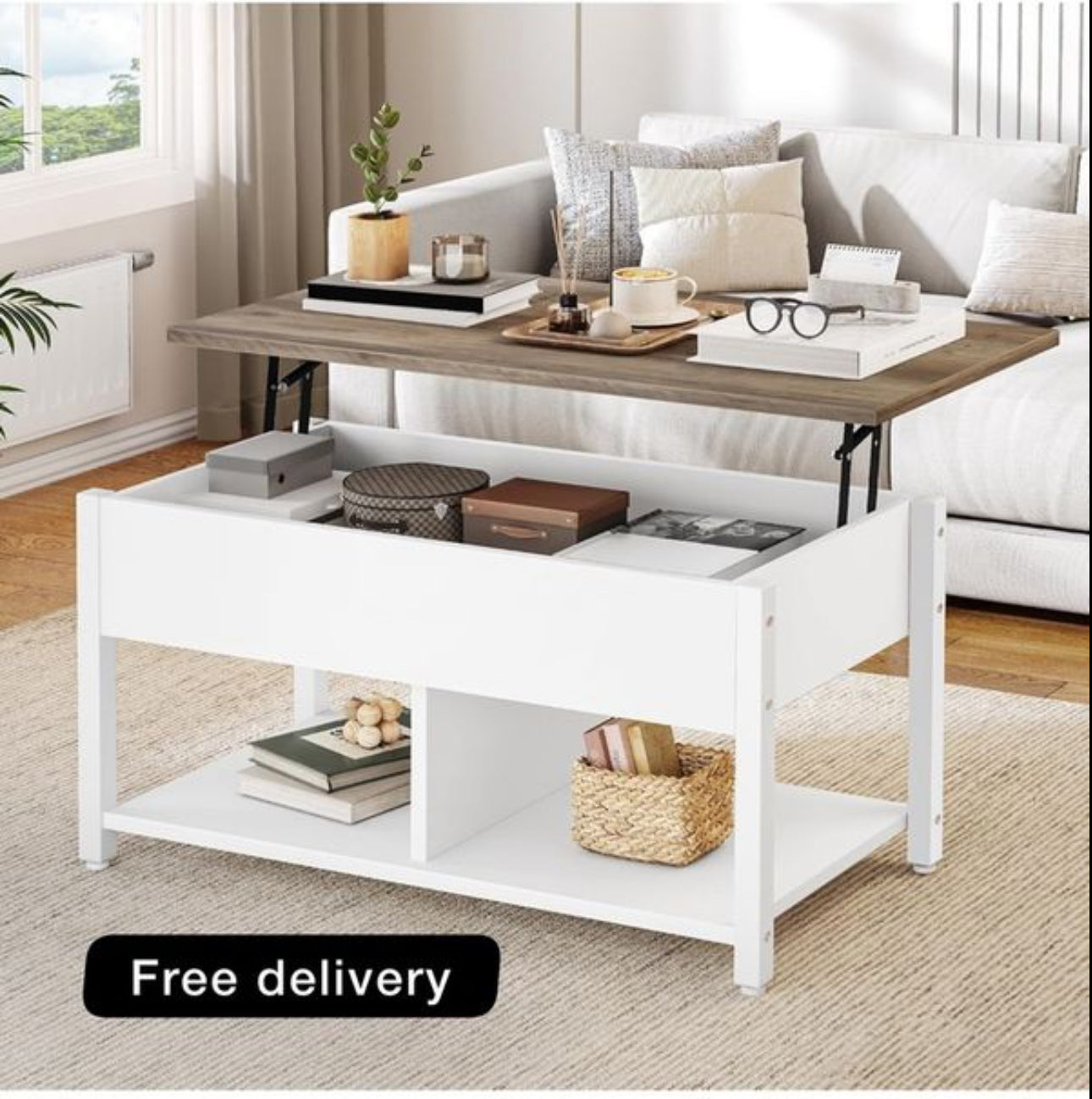 Lift Top Coffee Table, Easy-Lift