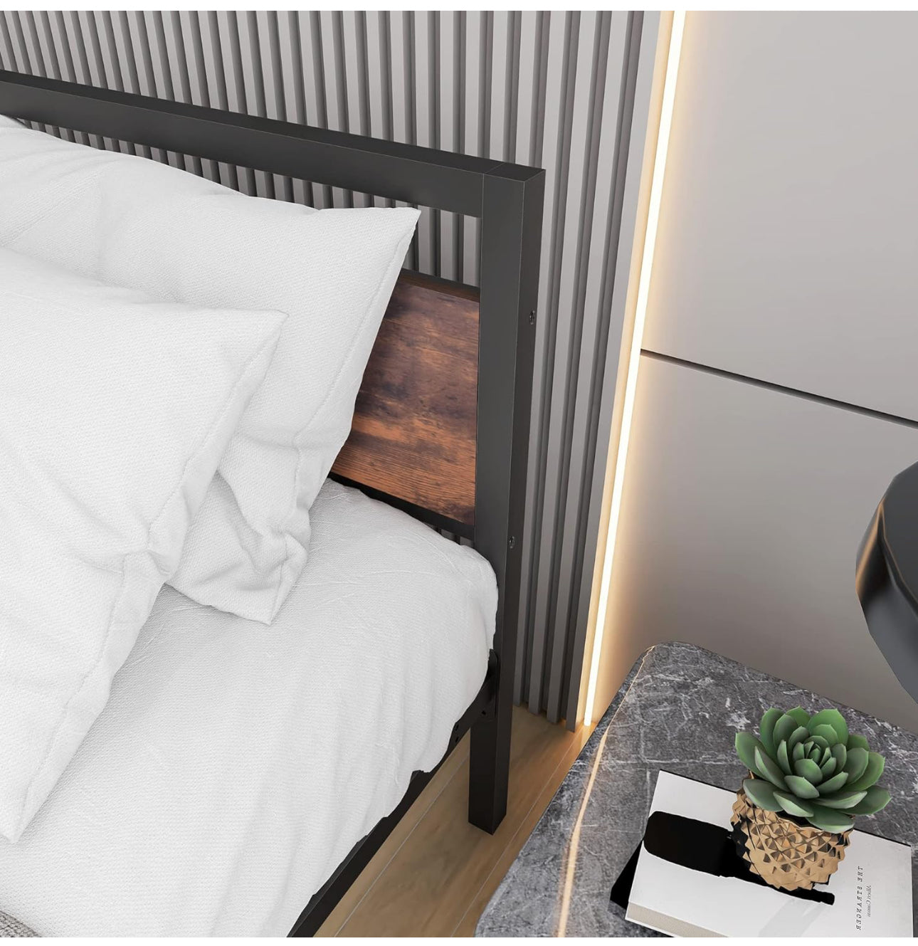 King Size with Wooden Headboard