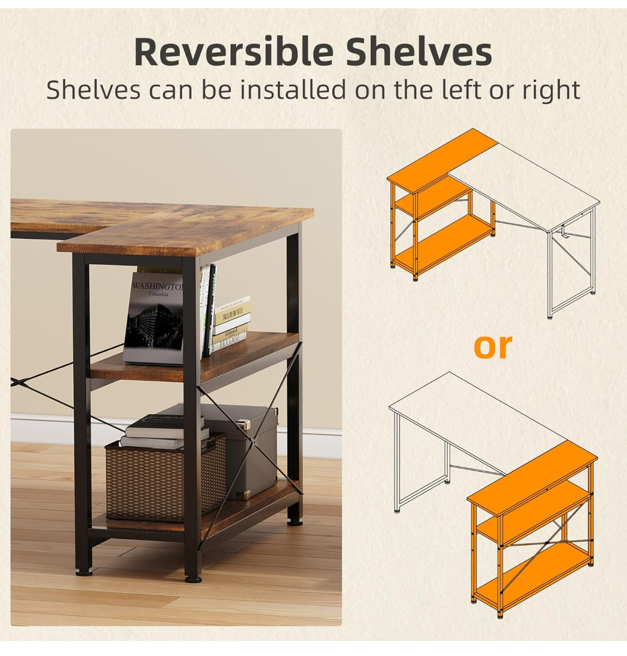 L Shaped Desk 120CM