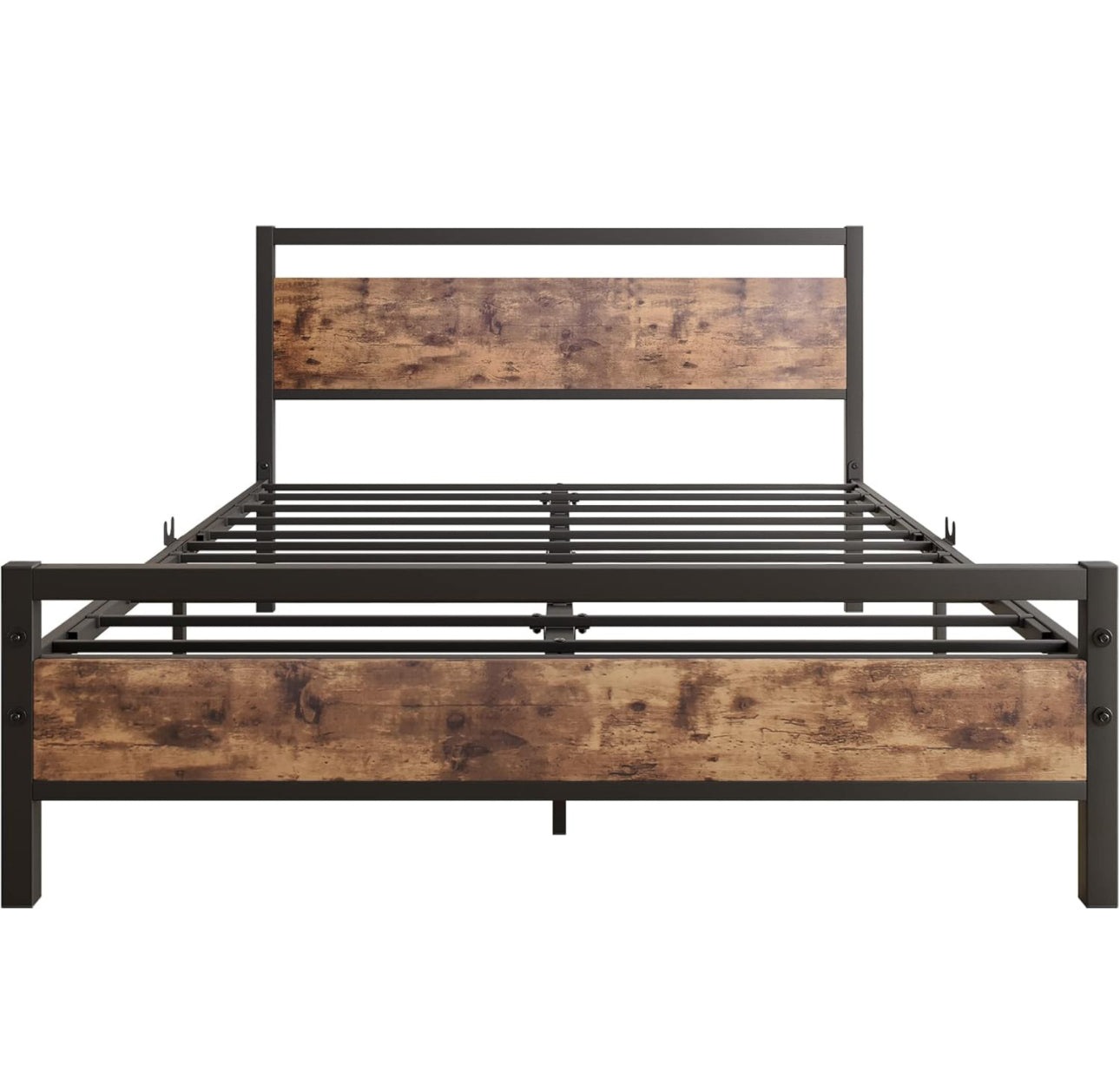 4ft6 Double Bed Frames with Wood Headboard