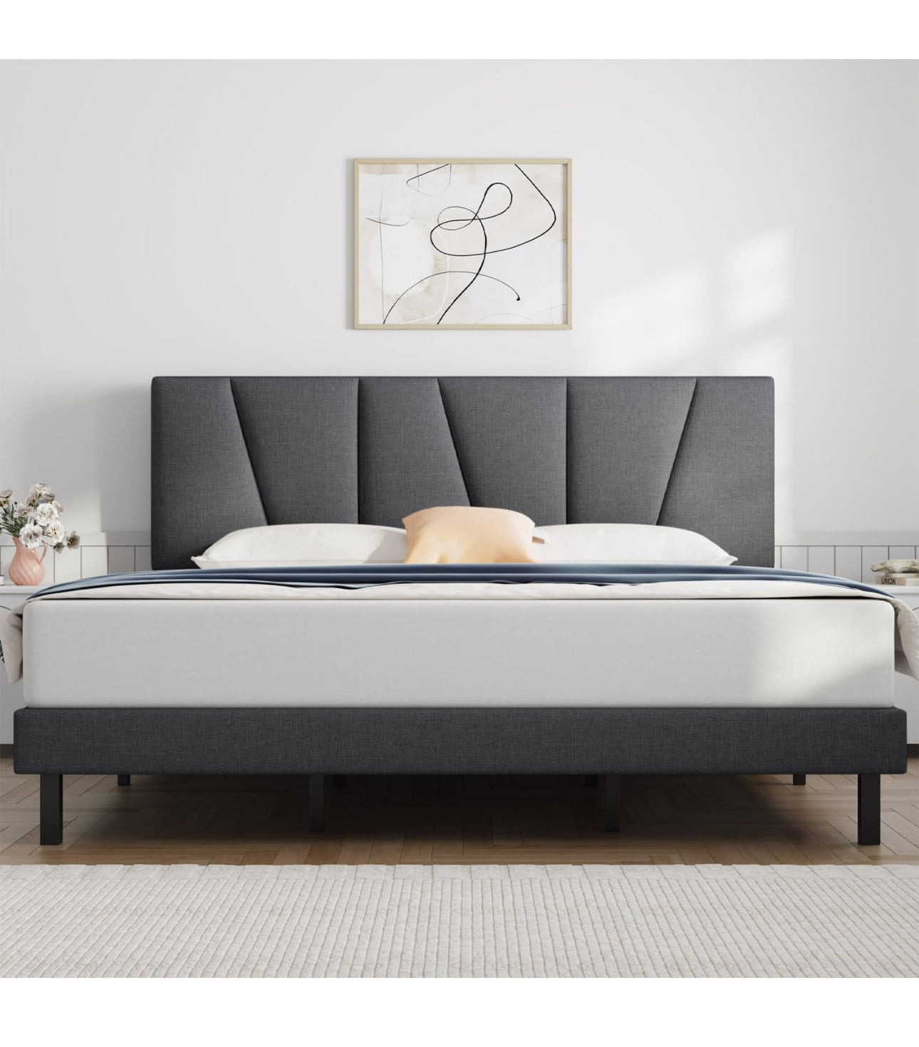 Double Bed Frame Upholstered