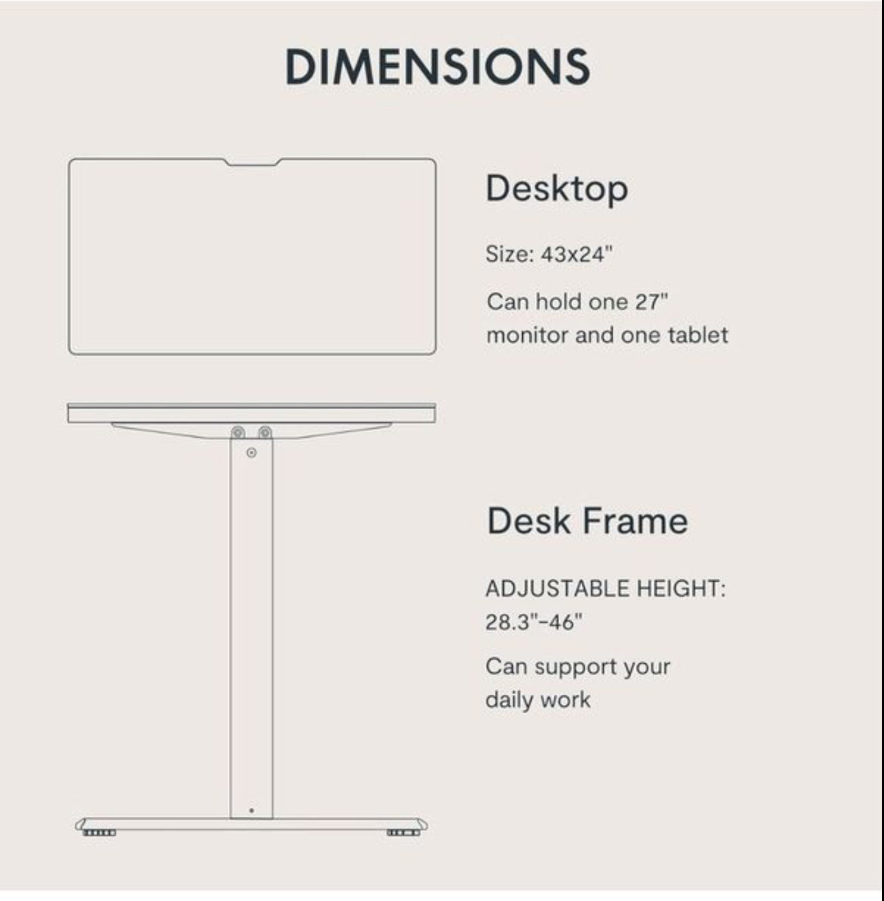 110 x 60 Electric Standing Desk