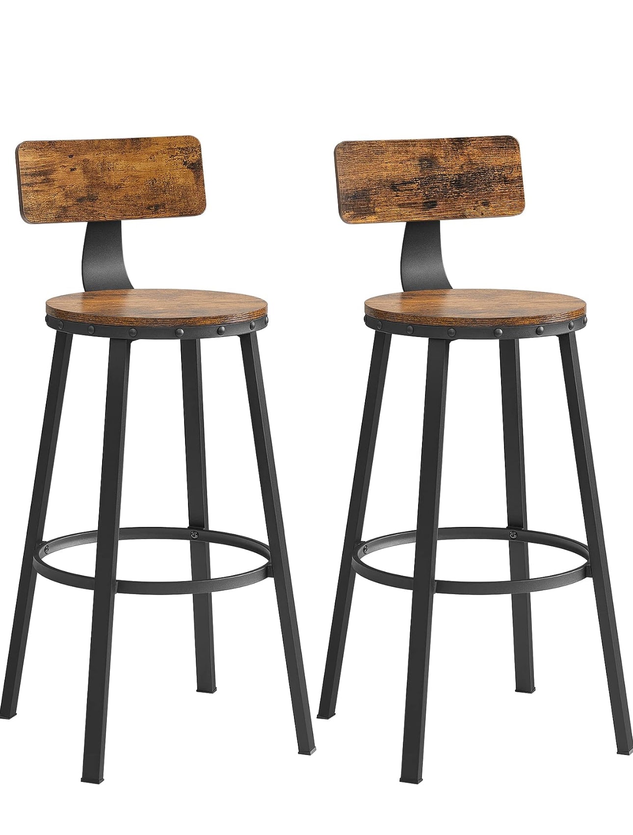 Bar Stools, Set of 2 Tall Bar Stools