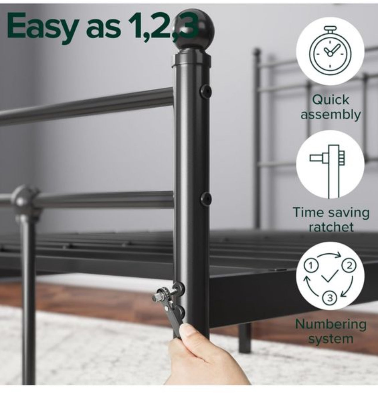 Double Bed frame - Bed 135x190 cm