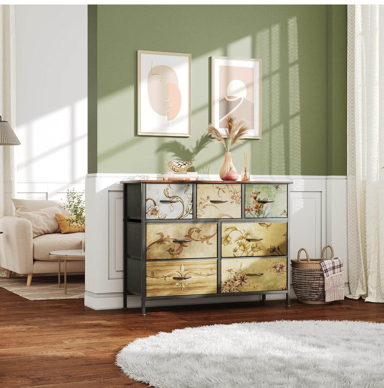 Dresser with 7 Drawers for Bedroom