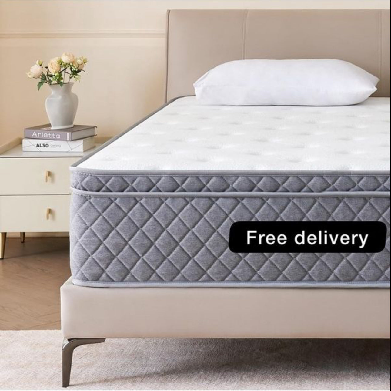 Double Mattress,8.6 Inch Double Bed Mattress with Breathable Foam Soft Fabric and Individually Pocket Spring