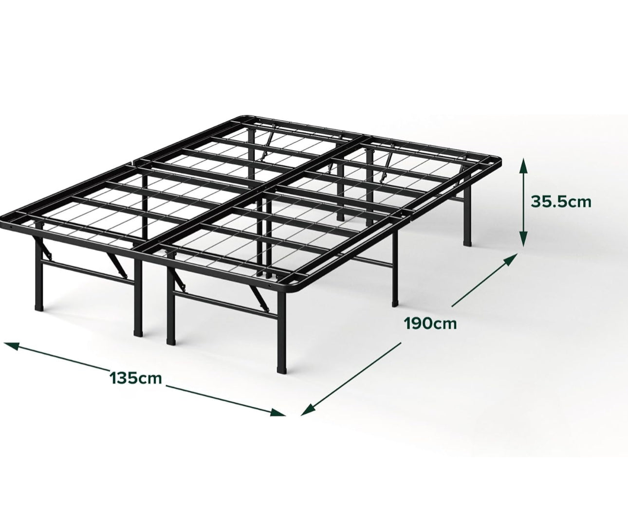 Double Bed frame Bed 135x190 cm  35 cm