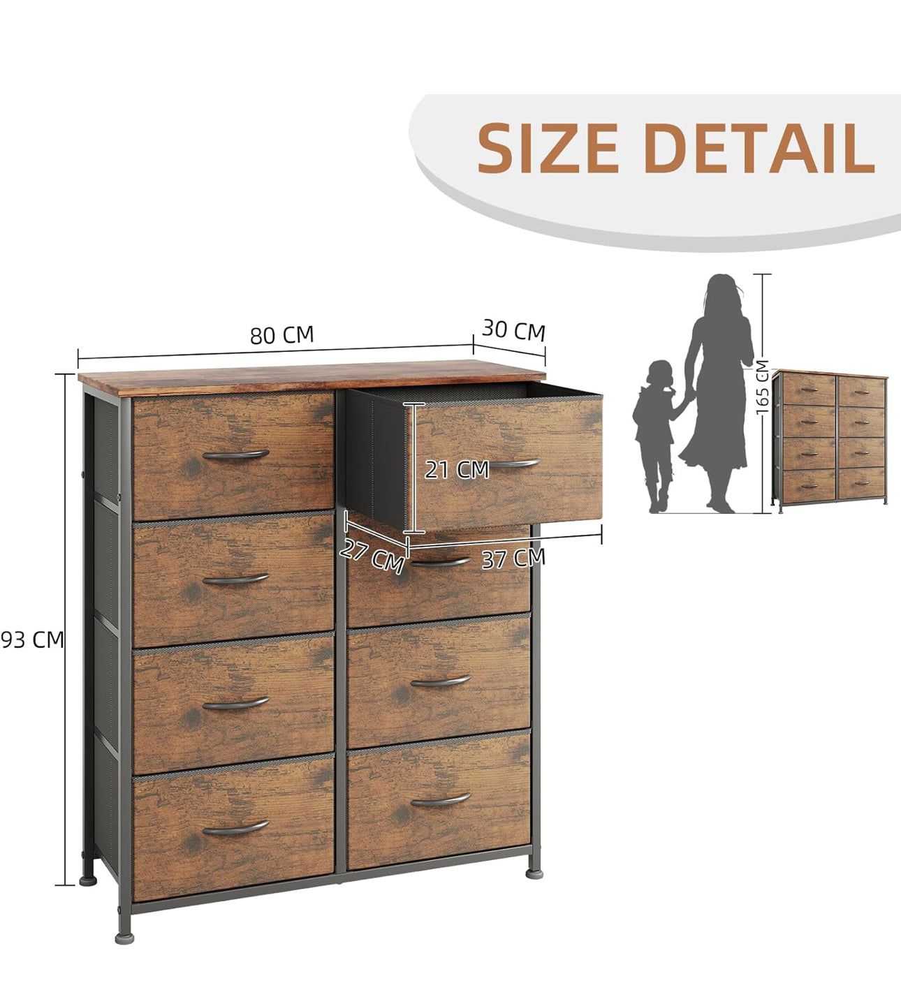 8 Drawers Chest of Drawers