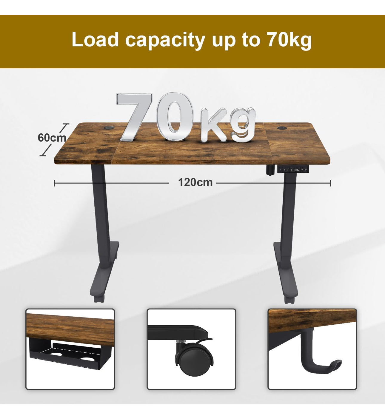 Electric Standing Desk with USB Charging Port