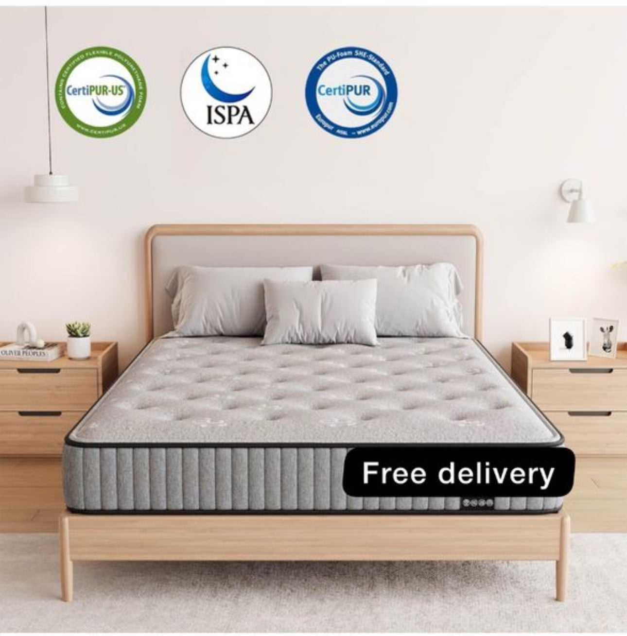 King Mattress 5FT, Gel Memory Foam 7 Zone Pocket