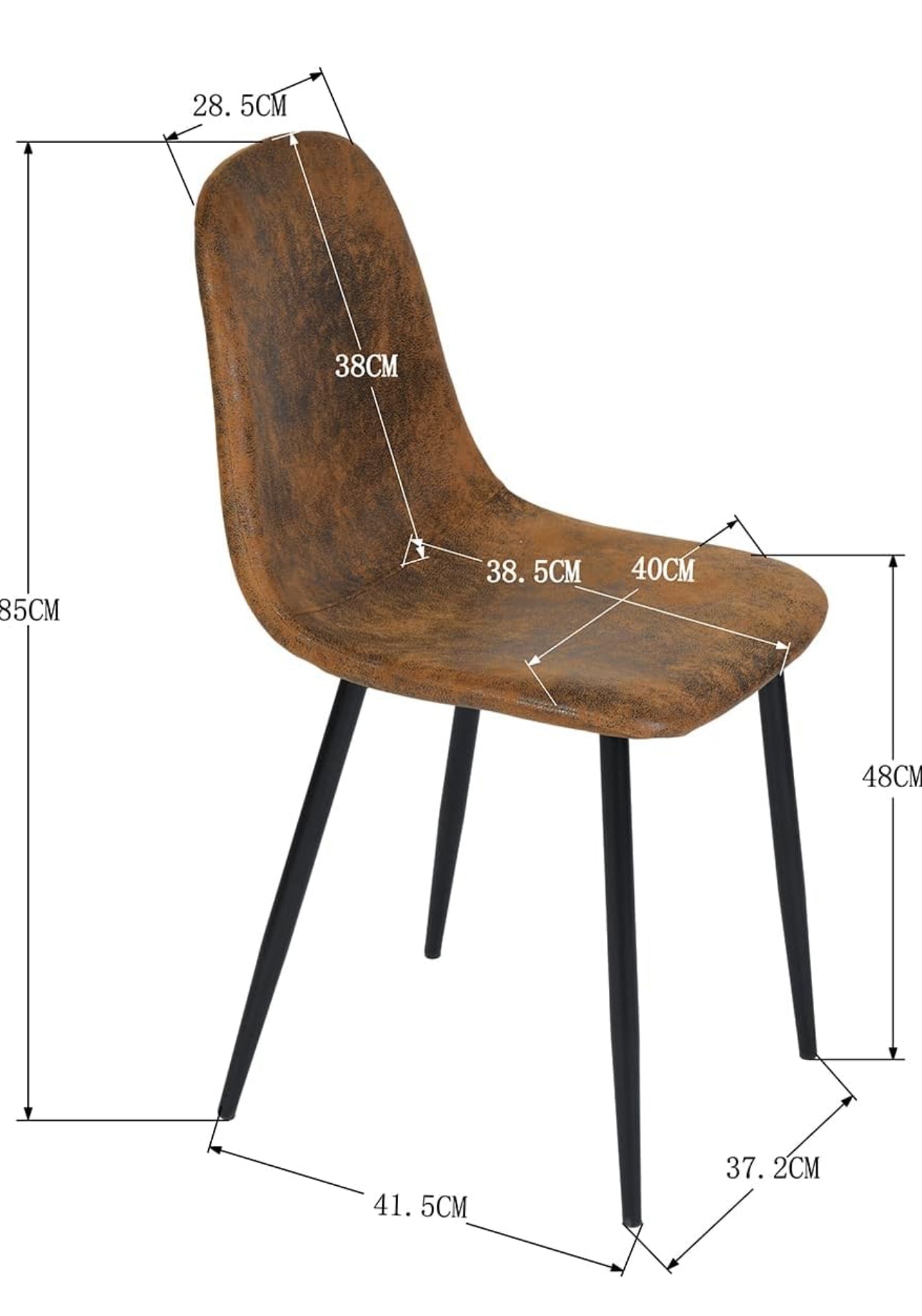 Set of 6 Suede Dining Chairs Soft Chairs Upholster