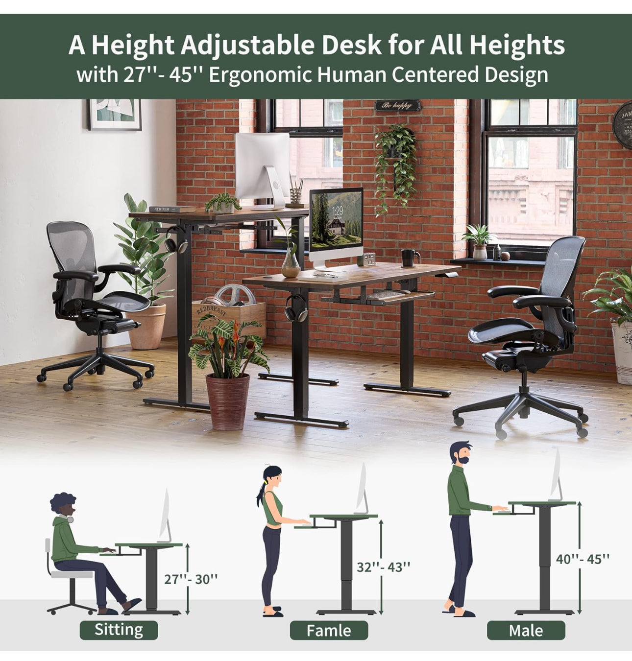 Electric Standing Desk 120x60