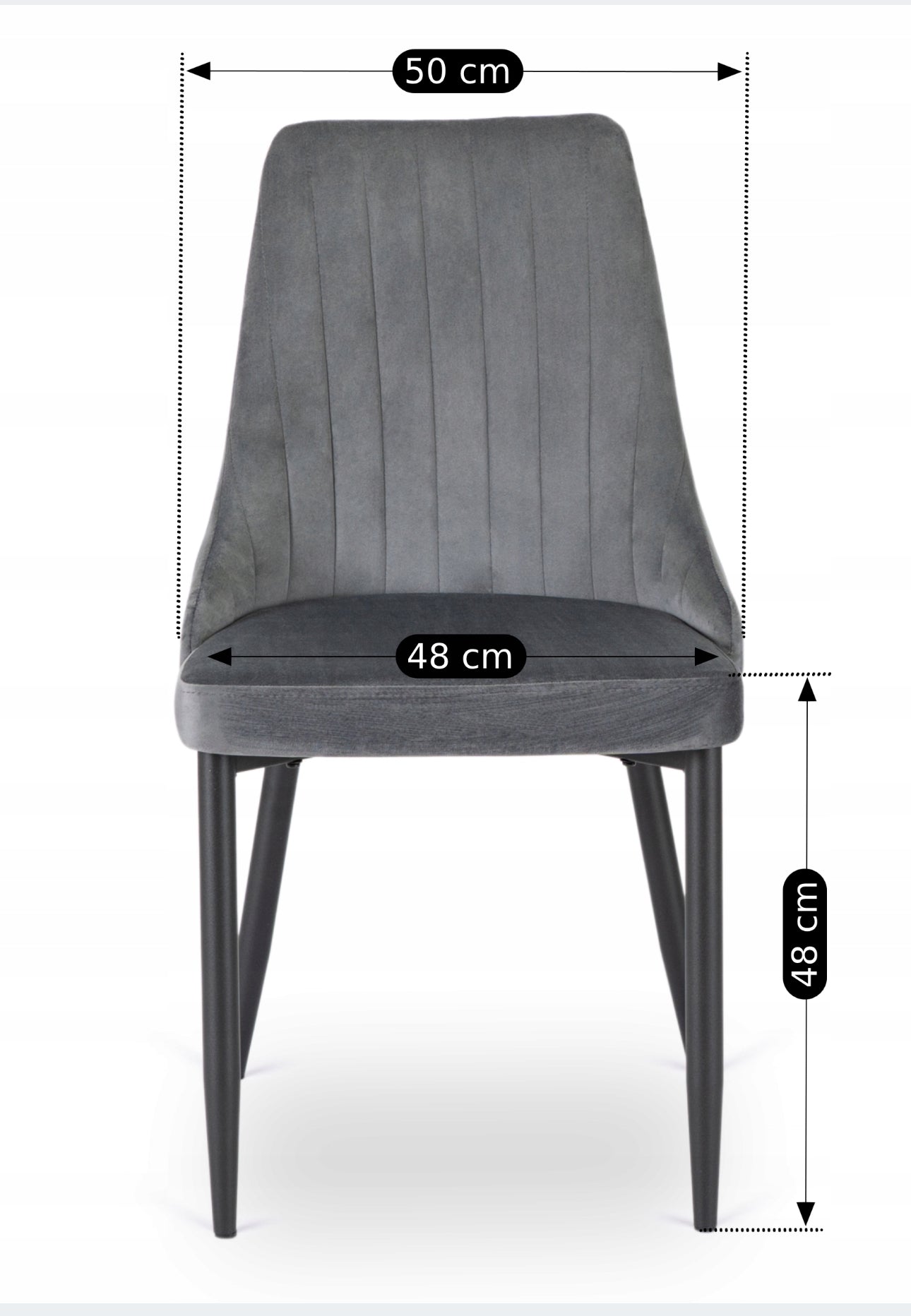 Set of 4 velvet chairs