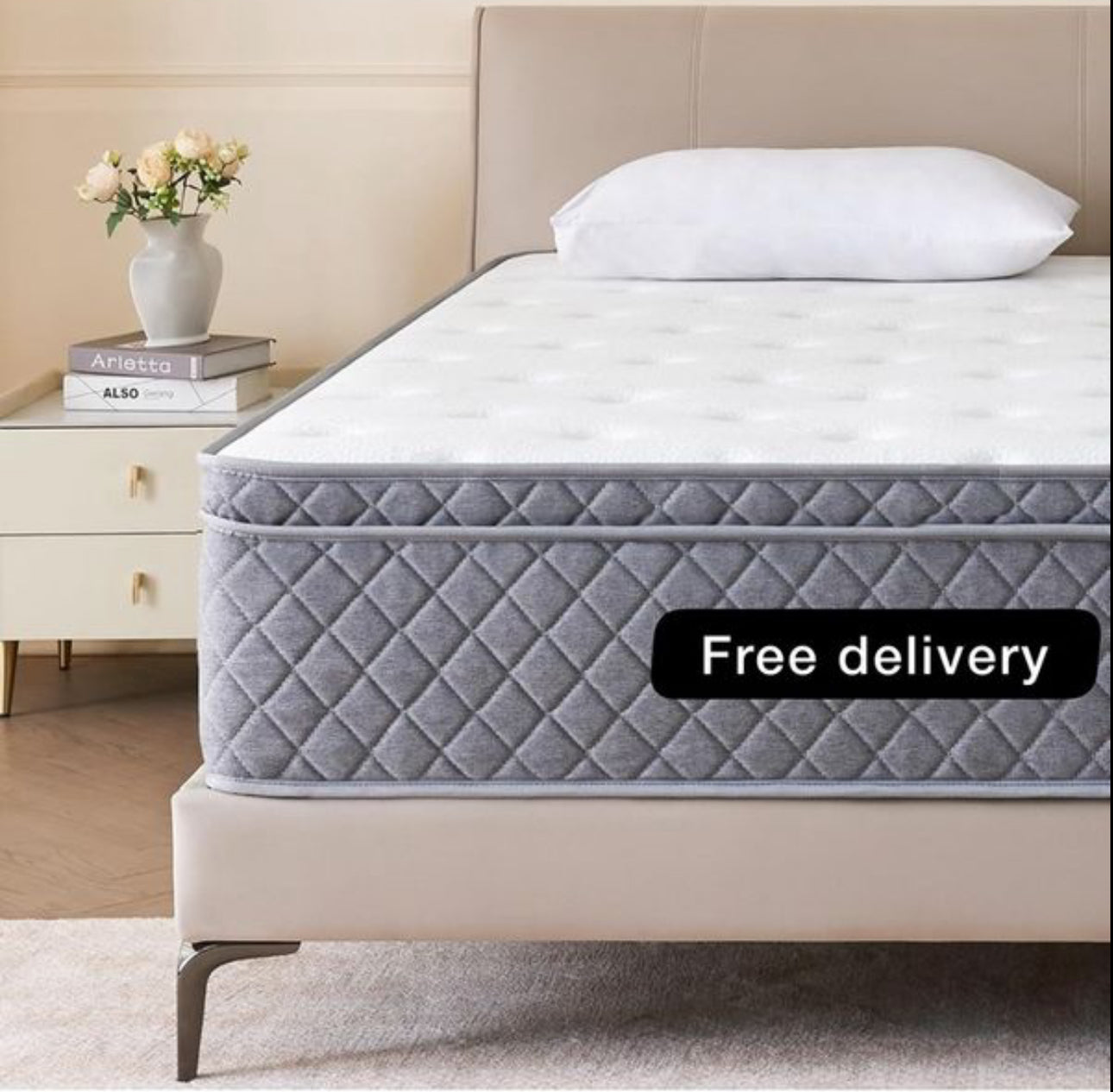 Double Mattress,8.6 Inch Double Bed Mattress with Breathable Foam Soft Fabric and Individually Pocket Spring