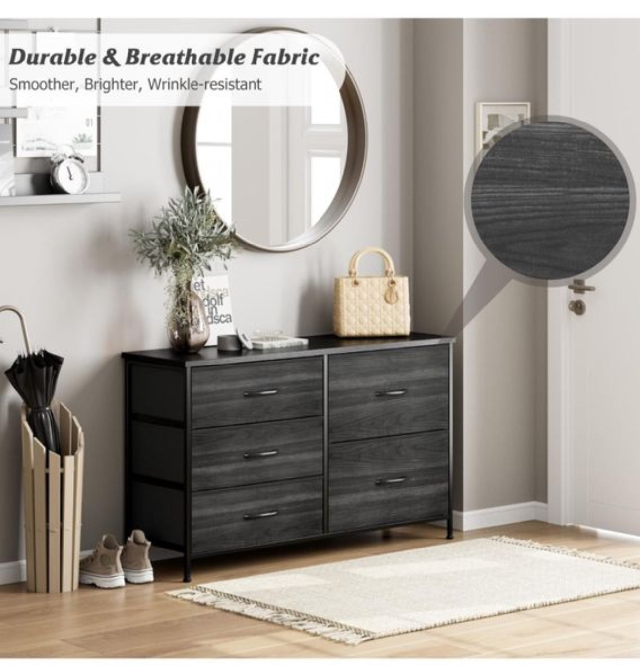 Dresser for Bedroom with 5 Drawers
