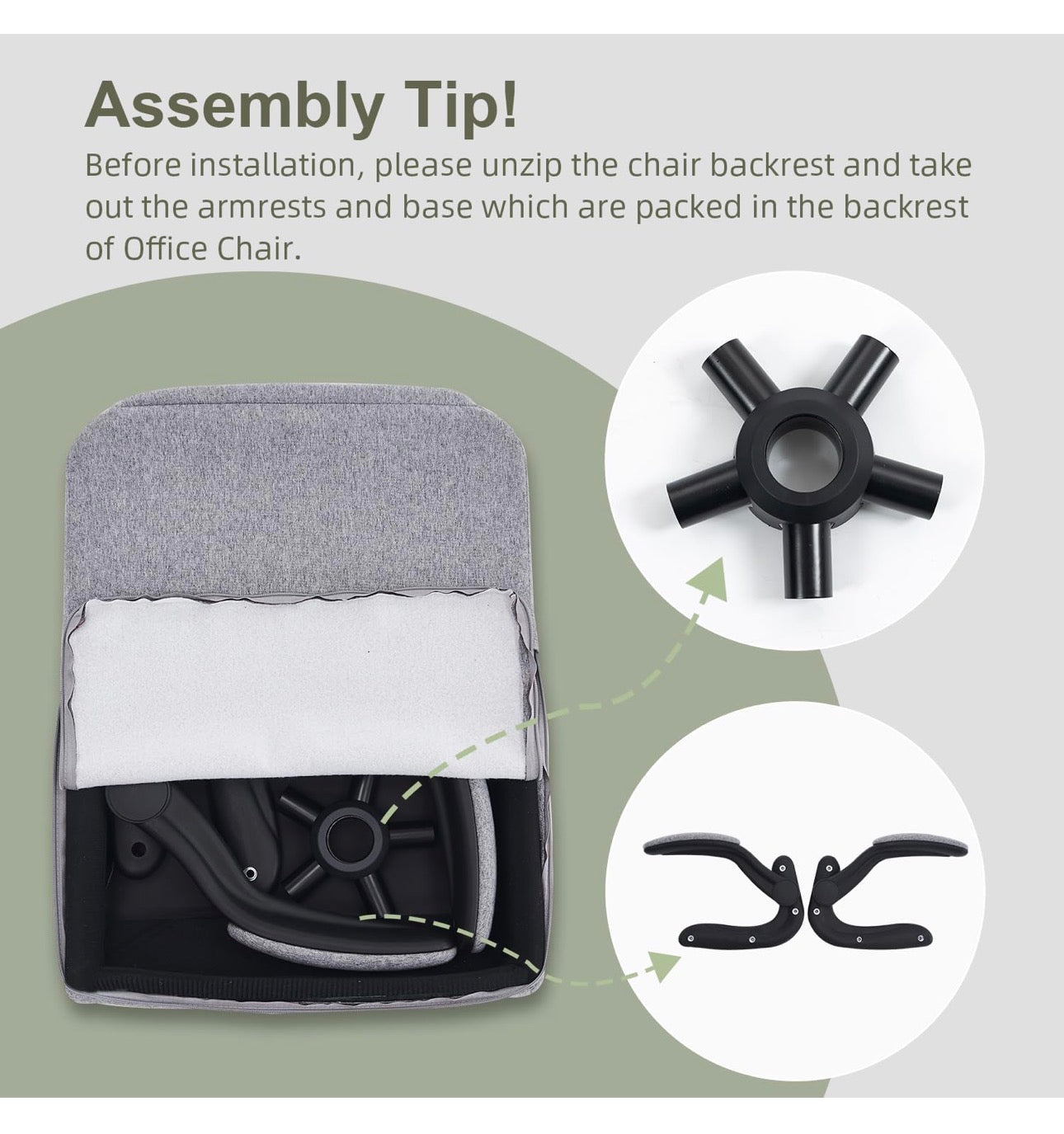 Ergonomic Office Chair Computer Chair Executive Office Chair with Flip Up Armrest High Back