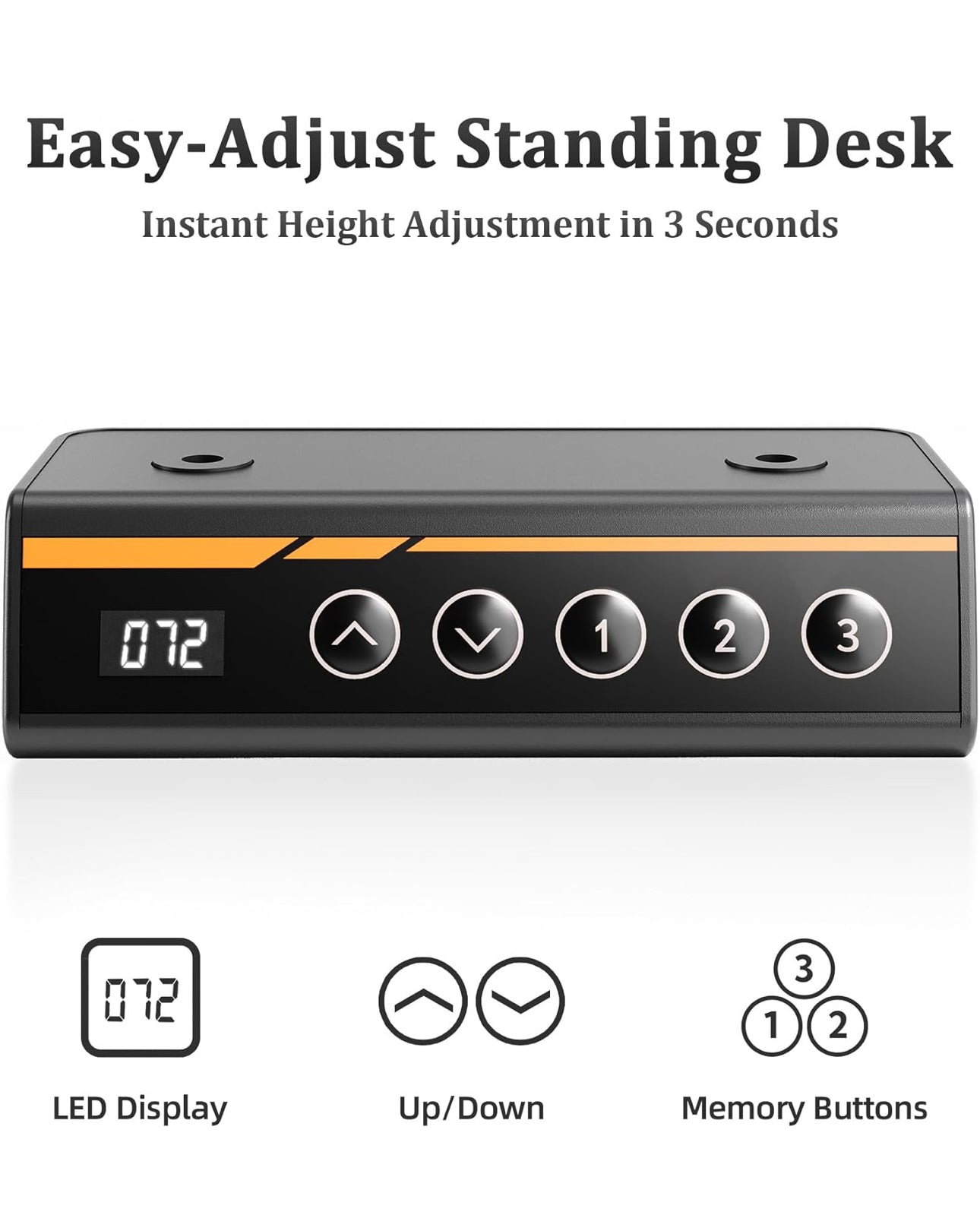 Electric Standing Desk, Adjustable Height Stand up Desk, 100x60