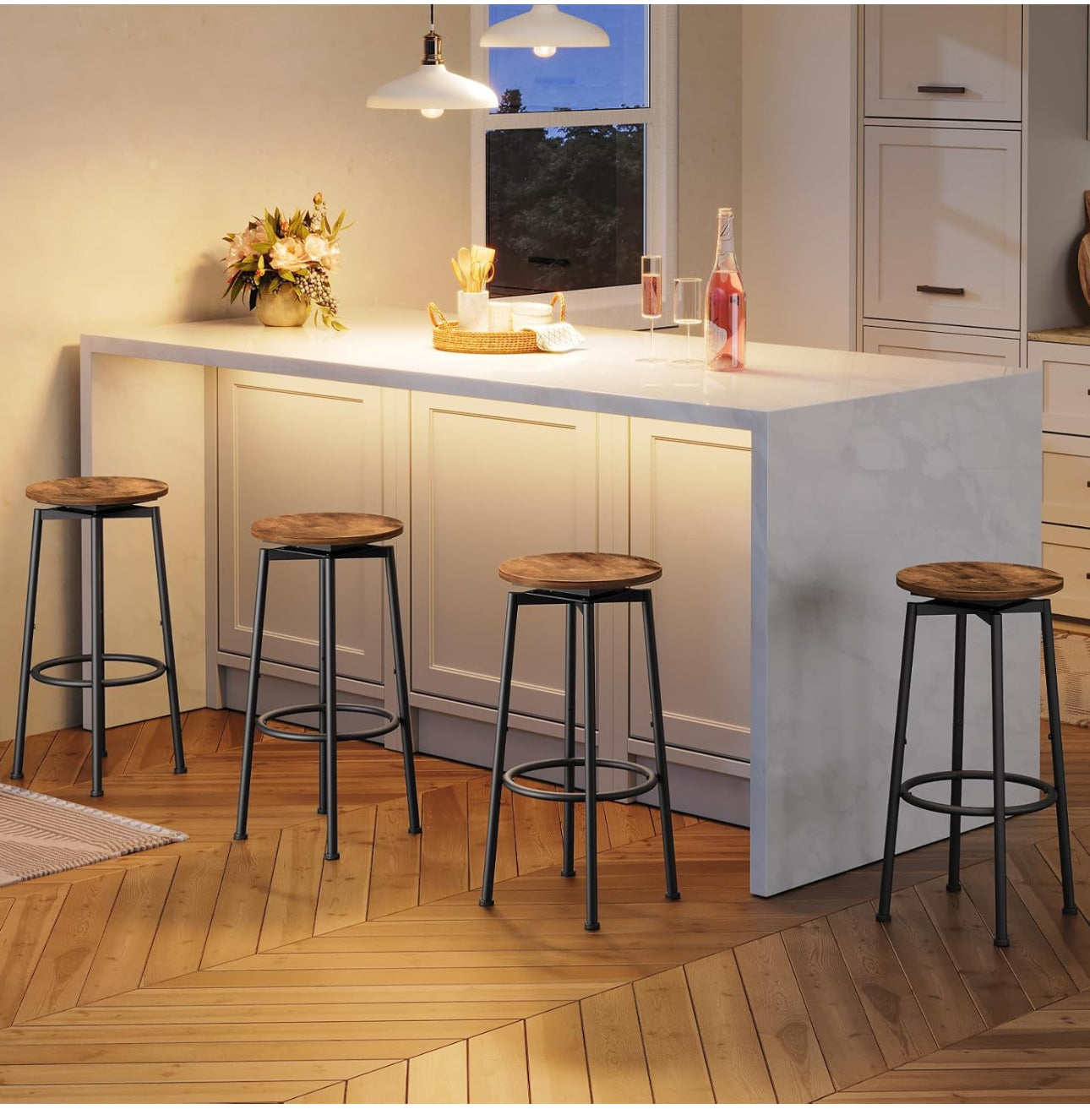 Swivel Bar Stools Set of 4