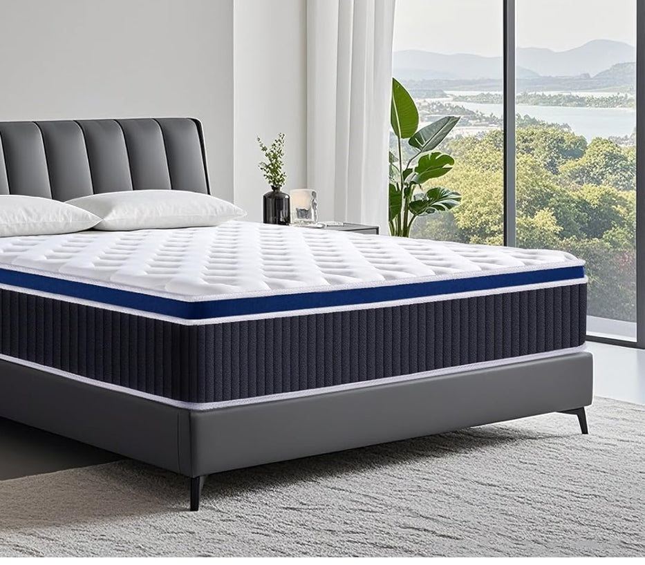 King Size Mattress 10.6 Inch, 5FT 7 Zone Orthopedic Mattress,Skin Friendly Cloth