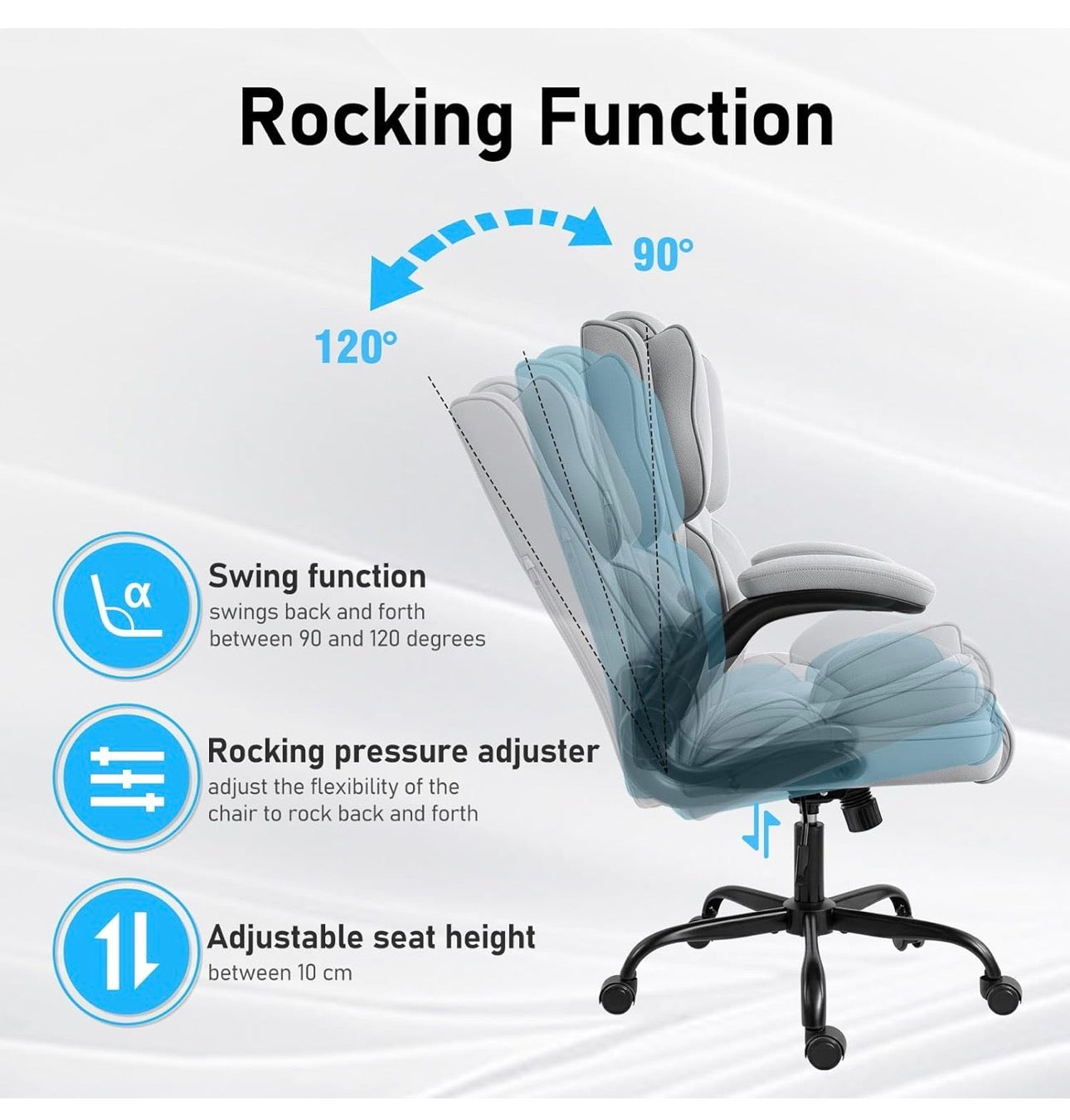 Office Chair,Desk Chair with 90° Flip up Armrest,Computer Chairs for Adjustable Height