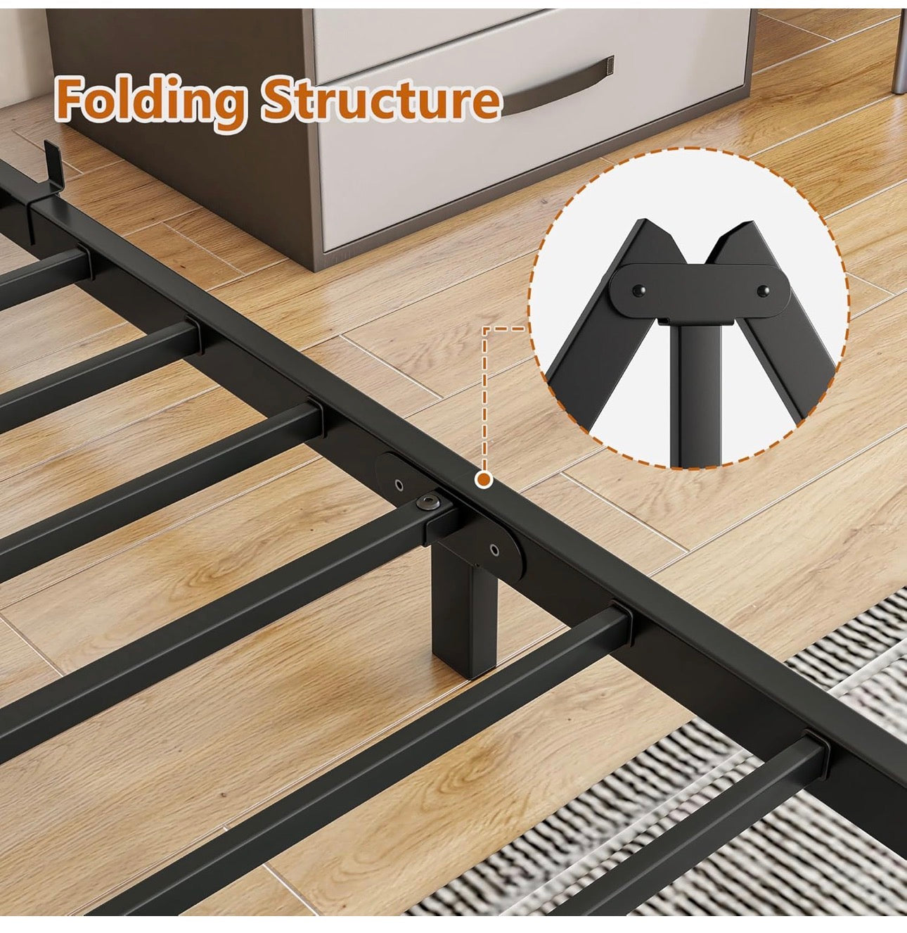 Double Bed Frame,4ft6 Floor Bed Frame Double Bed B