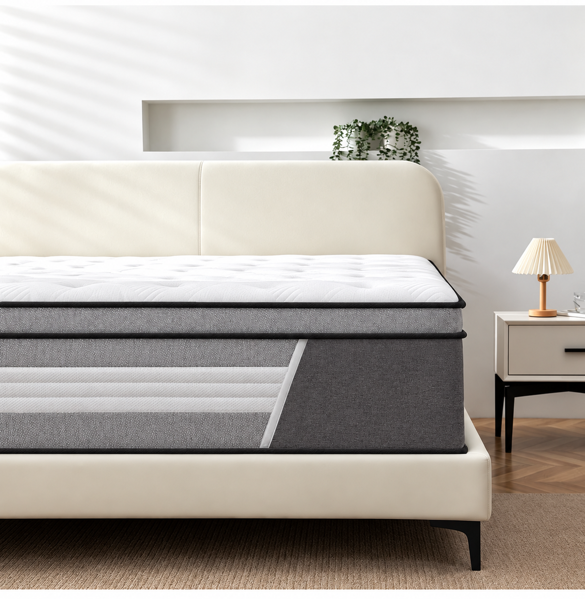 Double Mattress 4FT6 Hybrid Mattress Pocket Springs 135x190x25cm
Memory Foam,Edge Support,Mattress in a Box,Medium Firm,7 Zone Orthopedic,Individually Pocket Sprung,Double Size,Breathable
