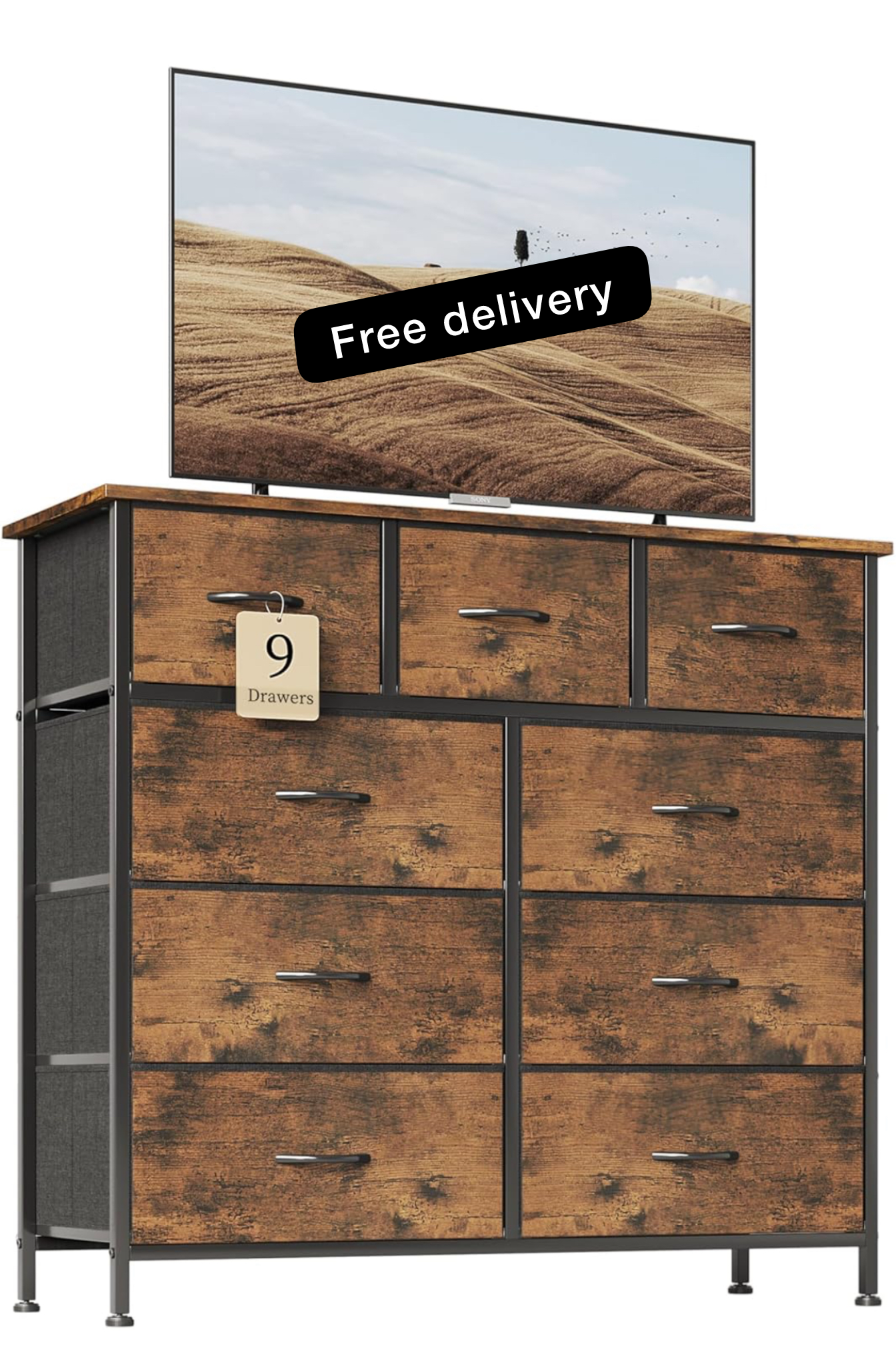 Chest of Drawer with 9 Drawers