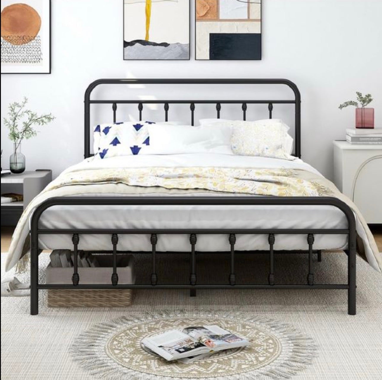 King Size Bed Frame with Headboard and Footboard S