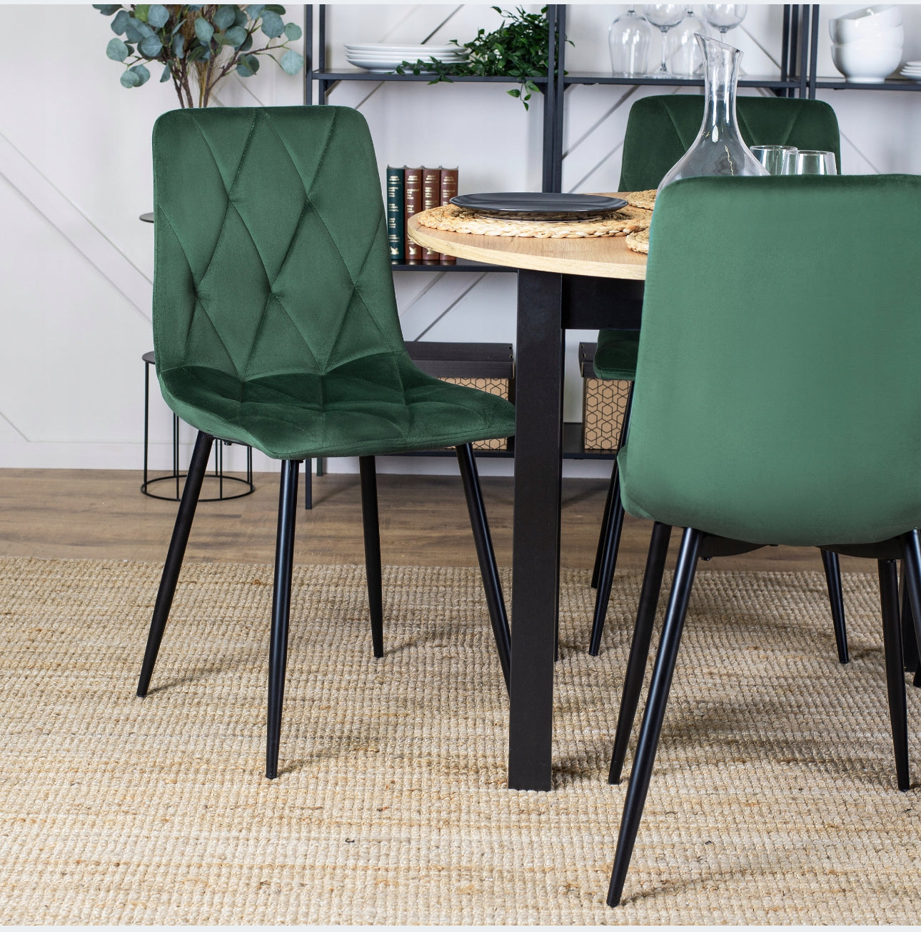 Velvet chairs set of 4