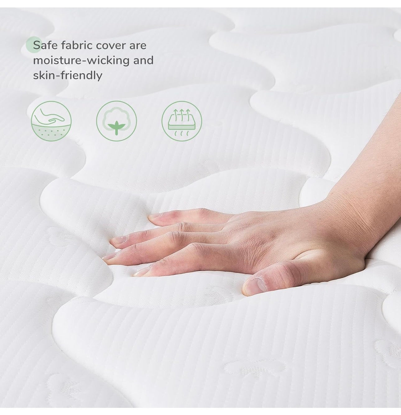 Small Double Mattress, 8 Inch Pocket Sprung Mattresses with Breathable CertiPUR-US Foam
