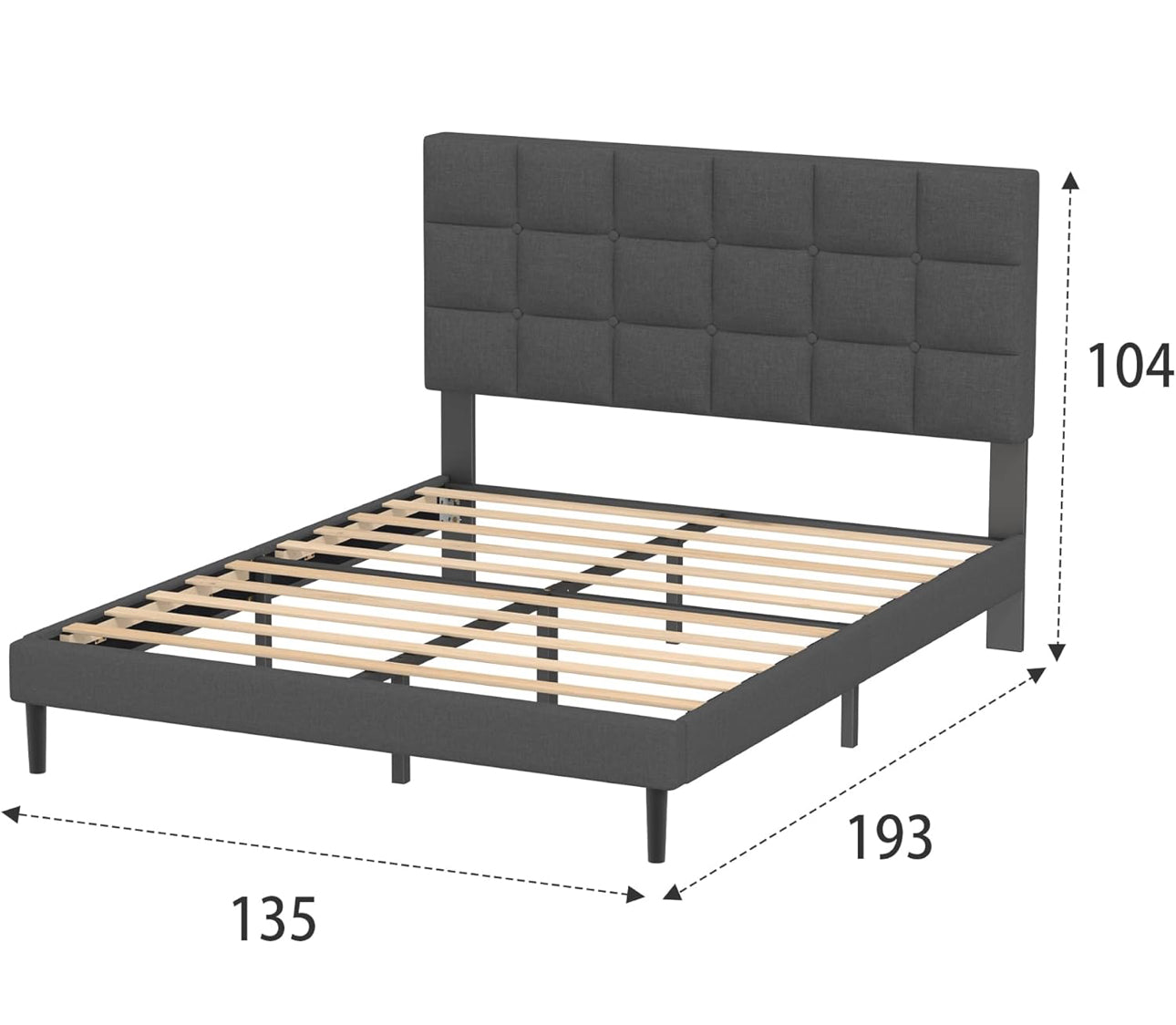 Double Bed Frame with Underbed Storage