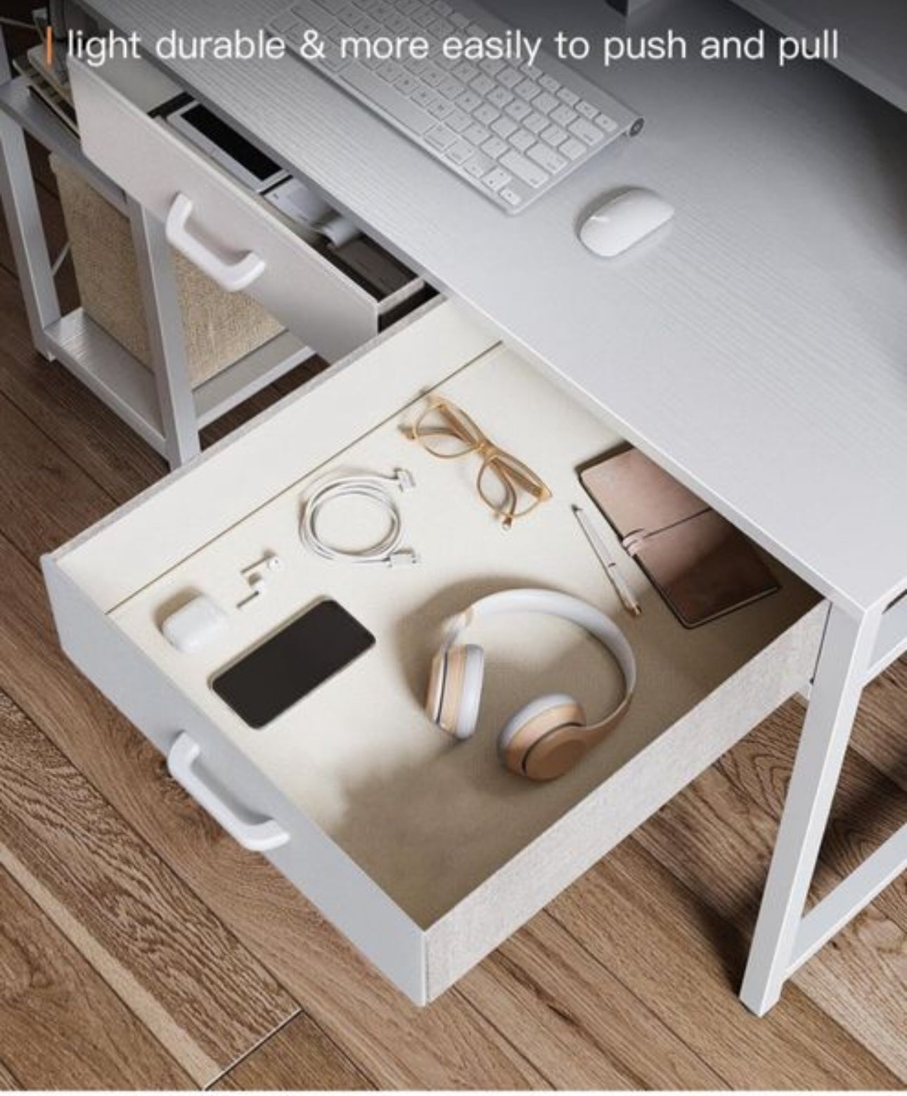 Computer Desk with Drawers 120 x 48 cm