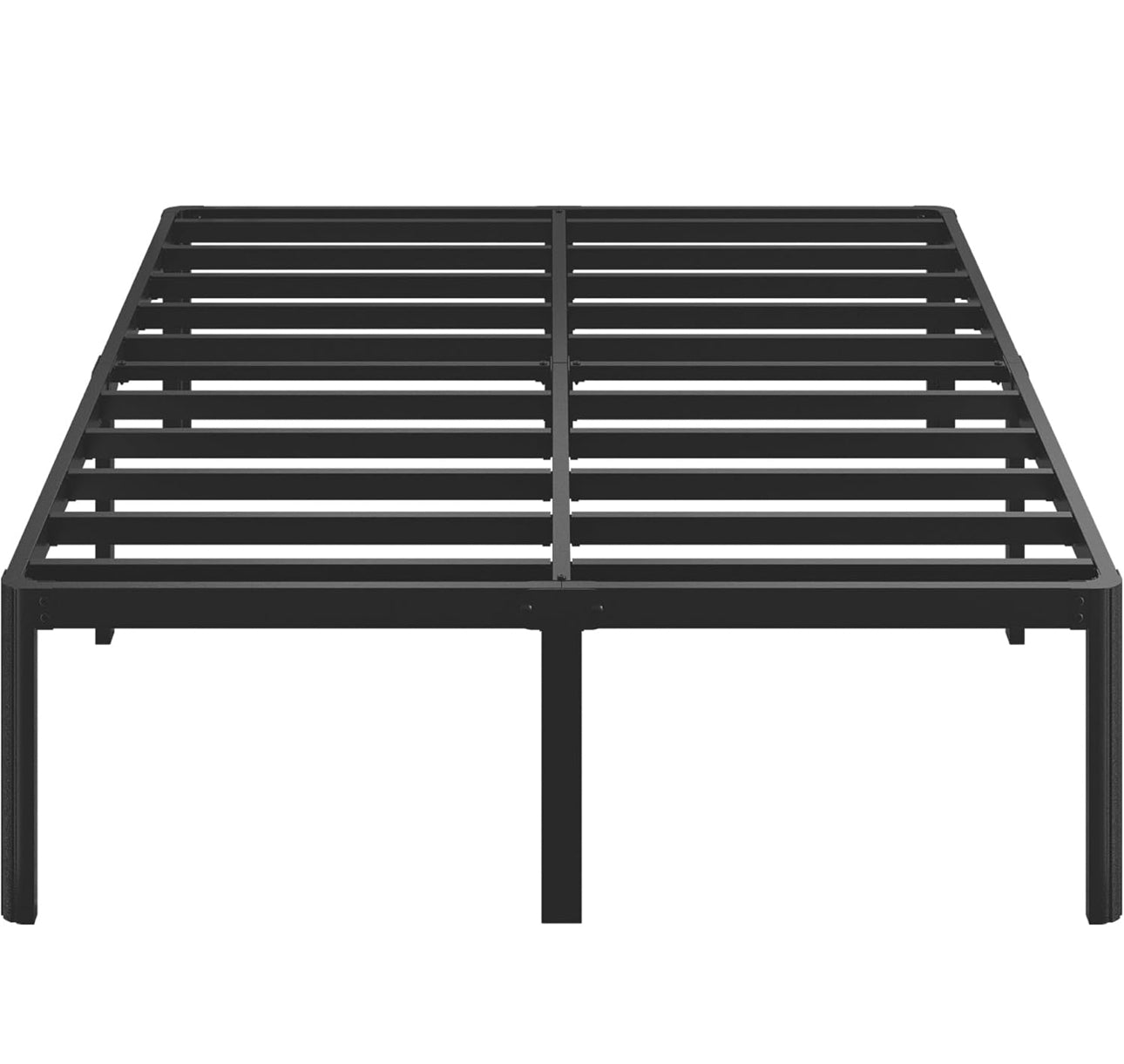 4ft 6 Double Bed Frame, Heavy Duty Metal Bed Frame Double with Steel Slats, Black
41 cm High