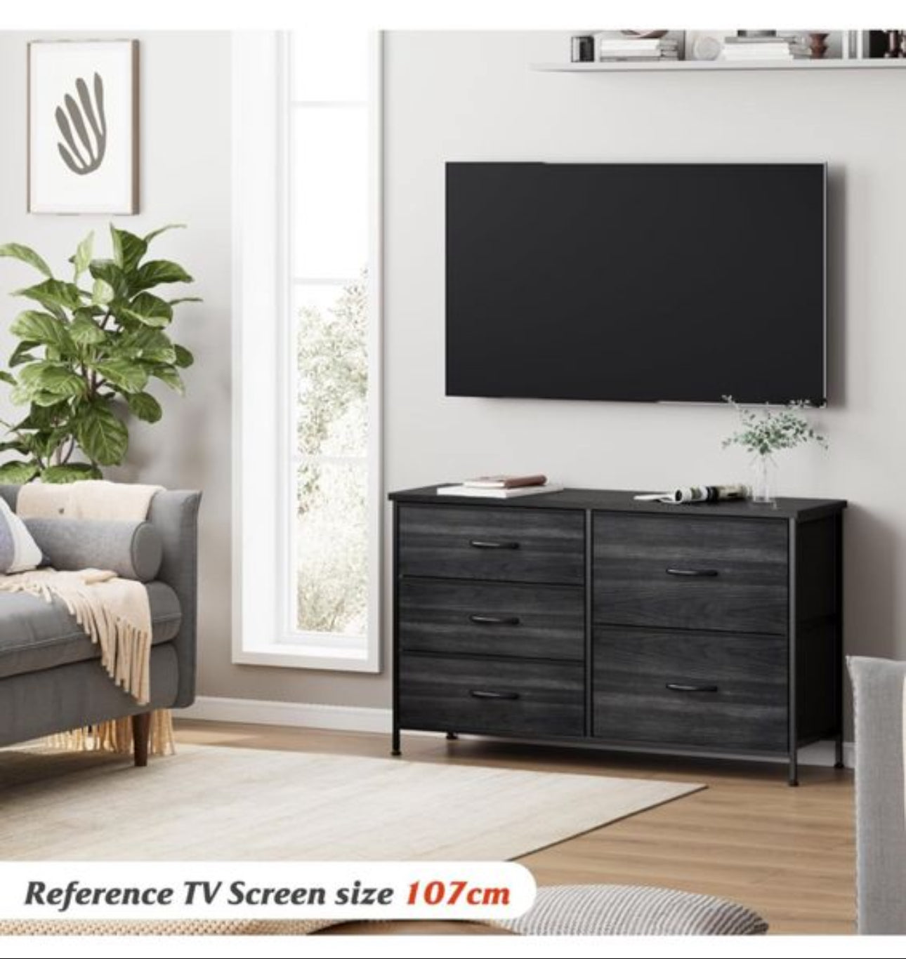 Dresser for Bedroom with 5 Drawers