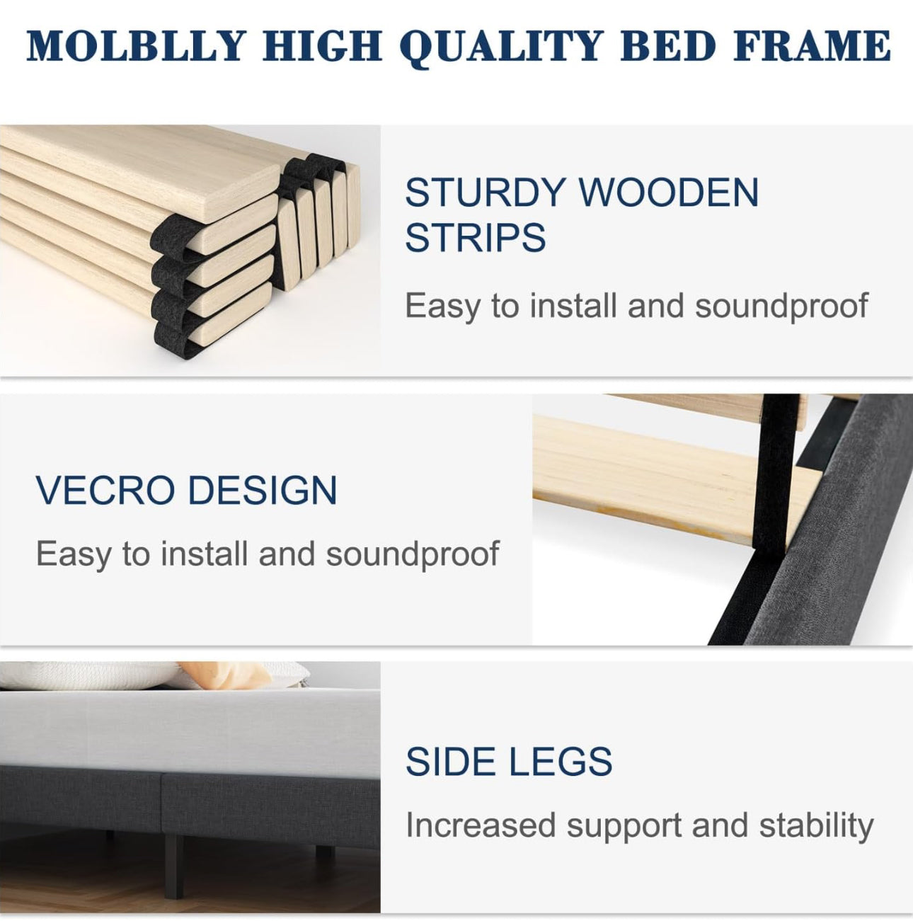King Size Bed Frame Upholstered