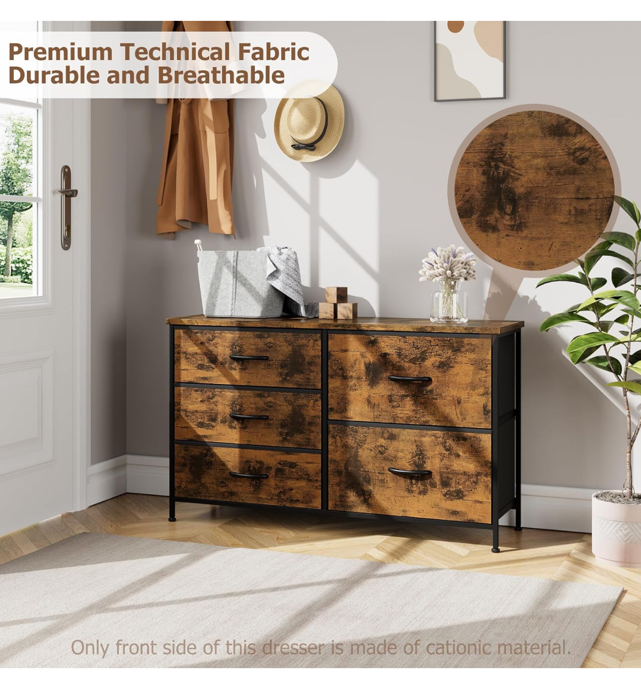 Dresser for Bedroom with 5 Drawers
