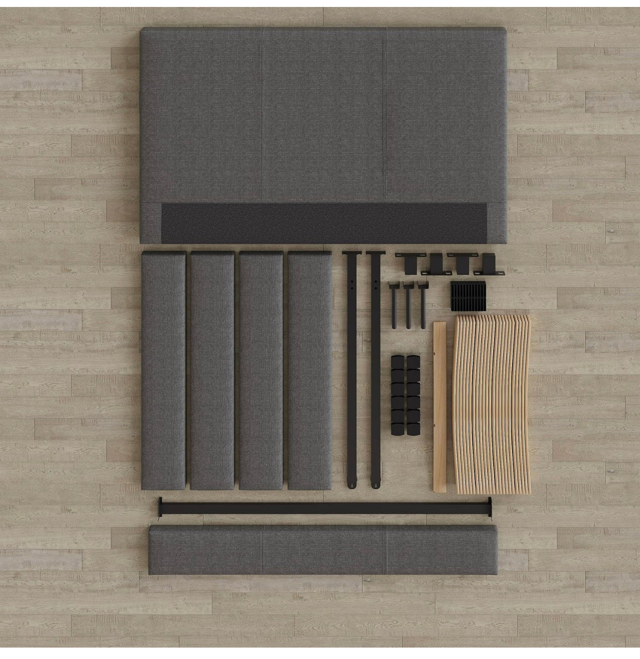Double Bed Frame, 4ft 6 Double Bed with Headboard
