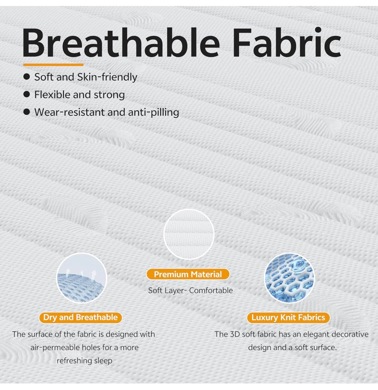 Orthopedic Mattress Double for Back & Lumbar Pain Relief, 10 Inch 7-zone Hybrid Double Mattress Firm with Pocket Sprung & Gel Memory Foam, Breathable, Motion Isolation with OEKO-TEX Certified