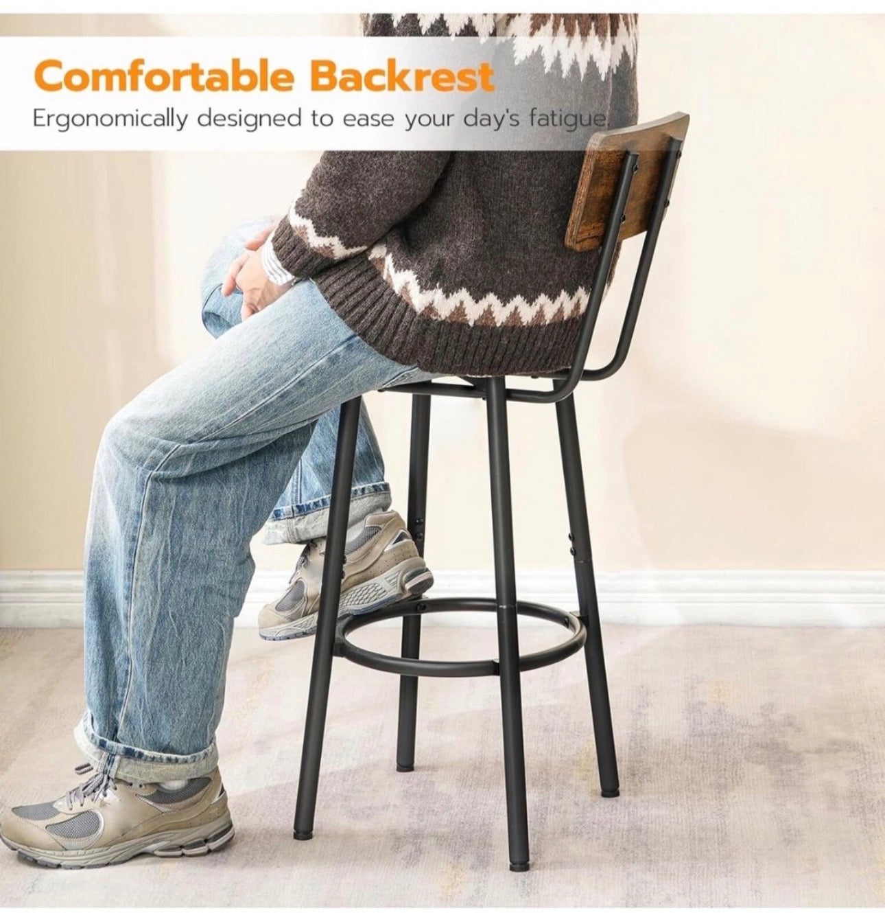 Bar Stools Set of 4 , Breakfast Bar Stools