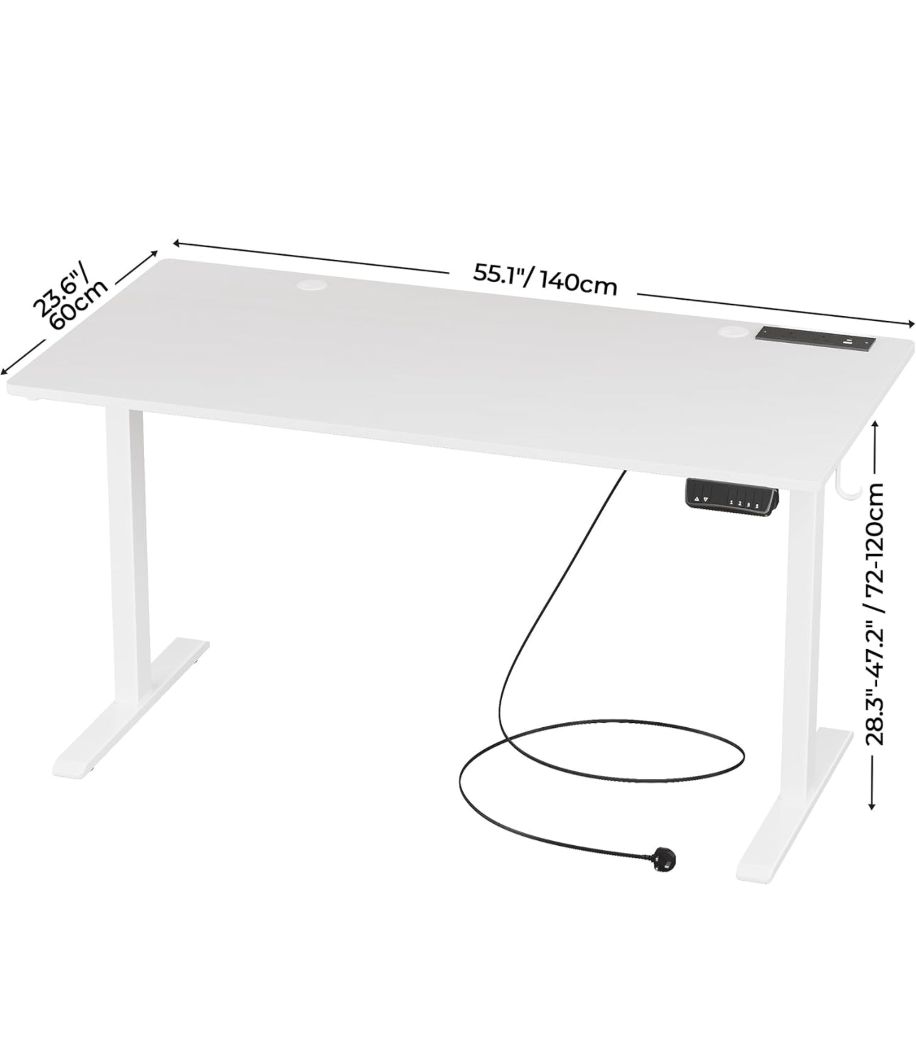 Electric Standing Desk - 140x60cm