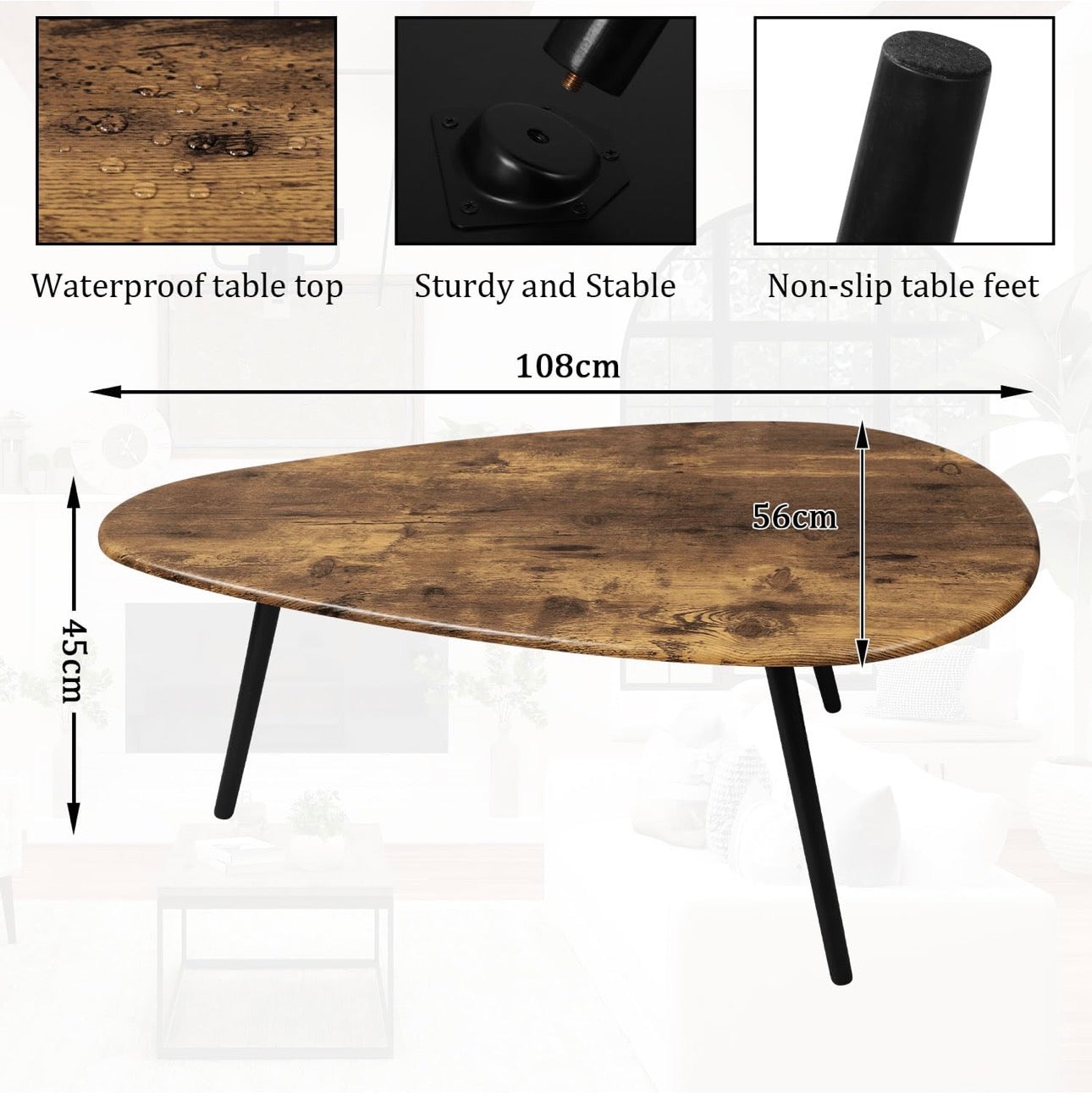 Coffee Table for Living Room Small Mid Century Coffee Table Rustic Oval Coffee Tables