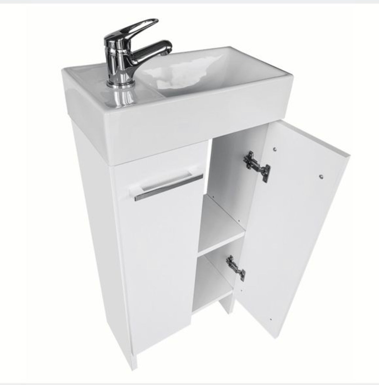 cabinet with washbasin 40x22 cm white