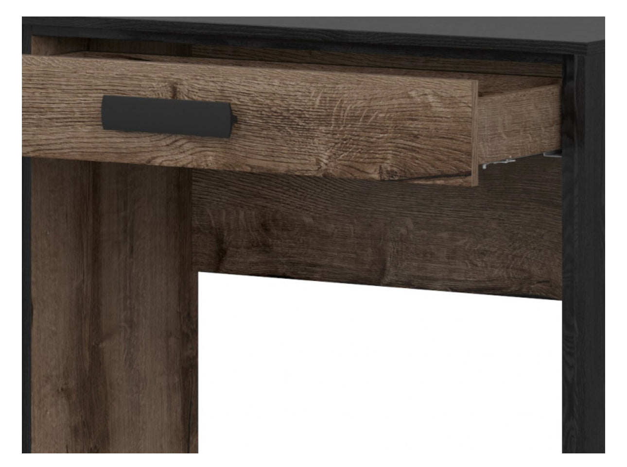 Desk Dressing Table with Drawer Storage Space Console Unit Oak/Black Effect
