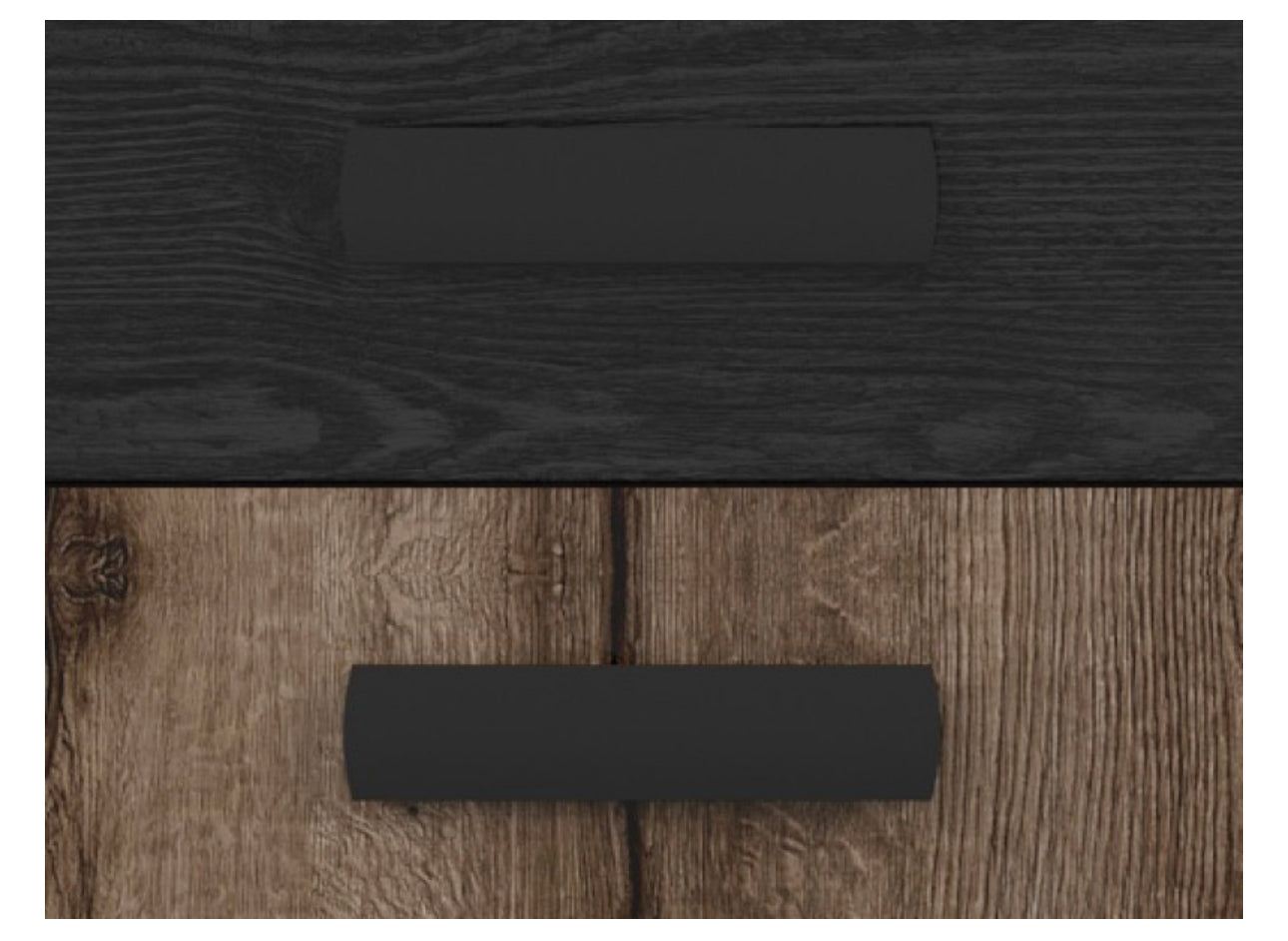 TV Cabinet Entertainment Unit with Drawer Open Shelving Storage 150cm Oak/Black Effect