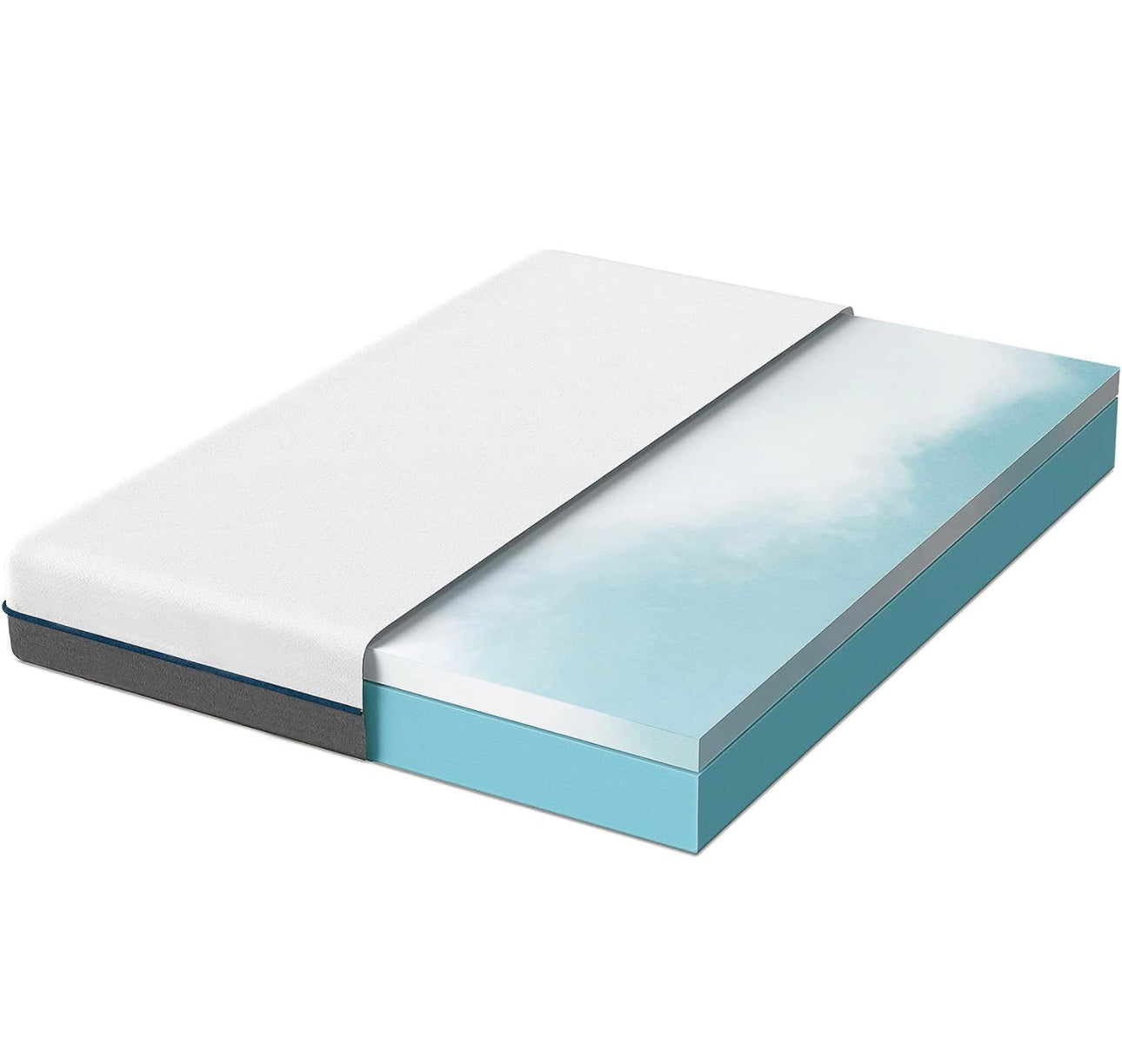 Double Memory Foam Mattress, 8 Inch with Soft Fabric