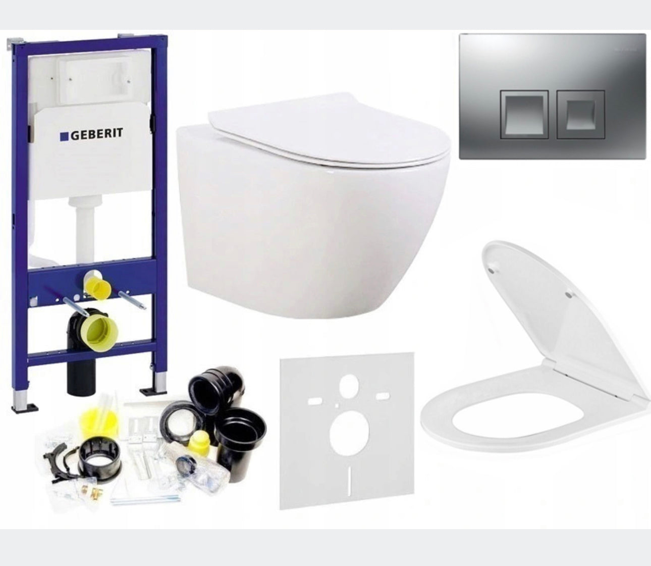 7in1 Wc Concealed Set - Geberit + Shell + button
