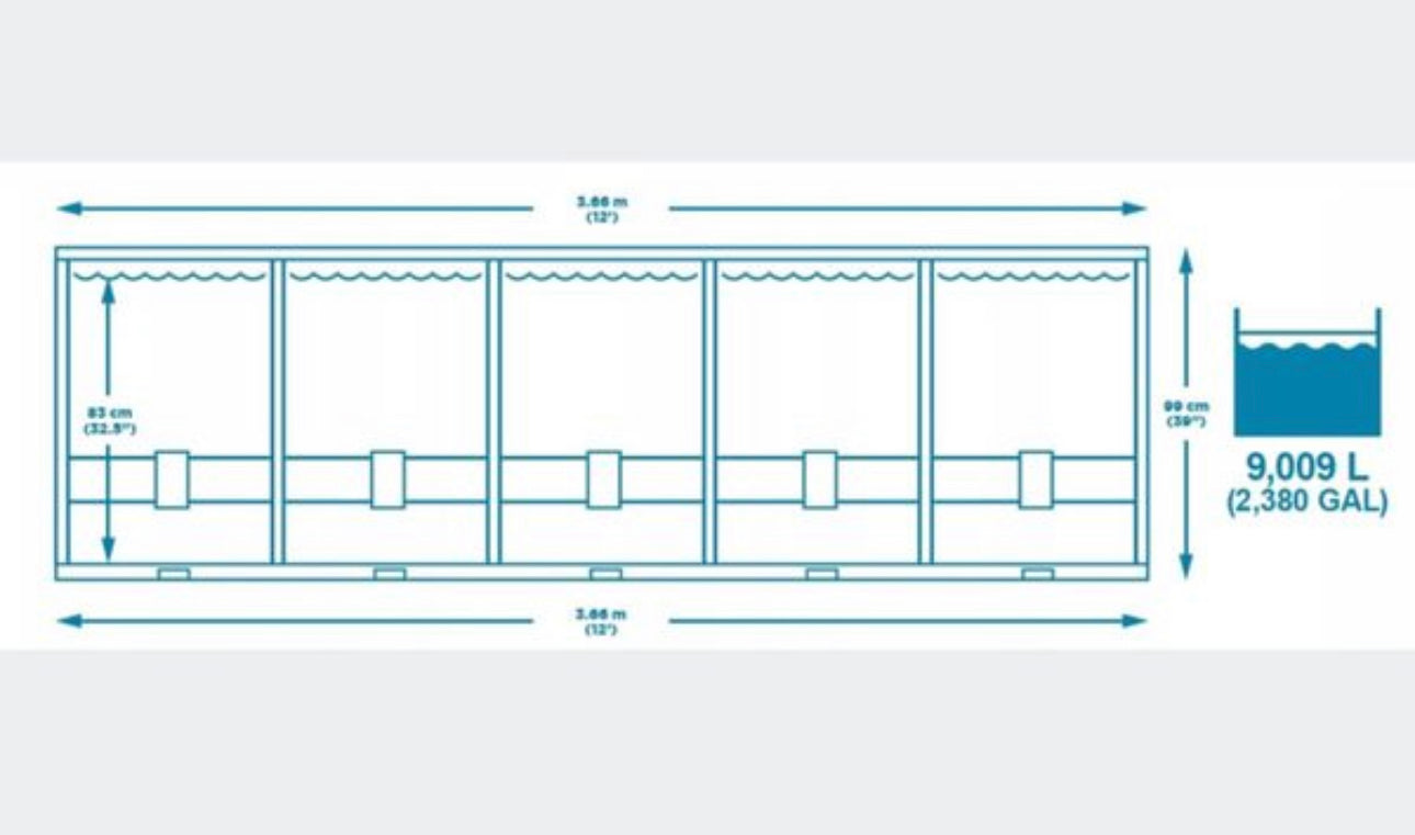 Rectangular Pool Set 366 x 366 cm