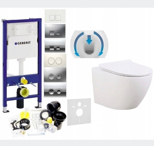 7in1 Wc Concealed Set - Geberit + Shell + button